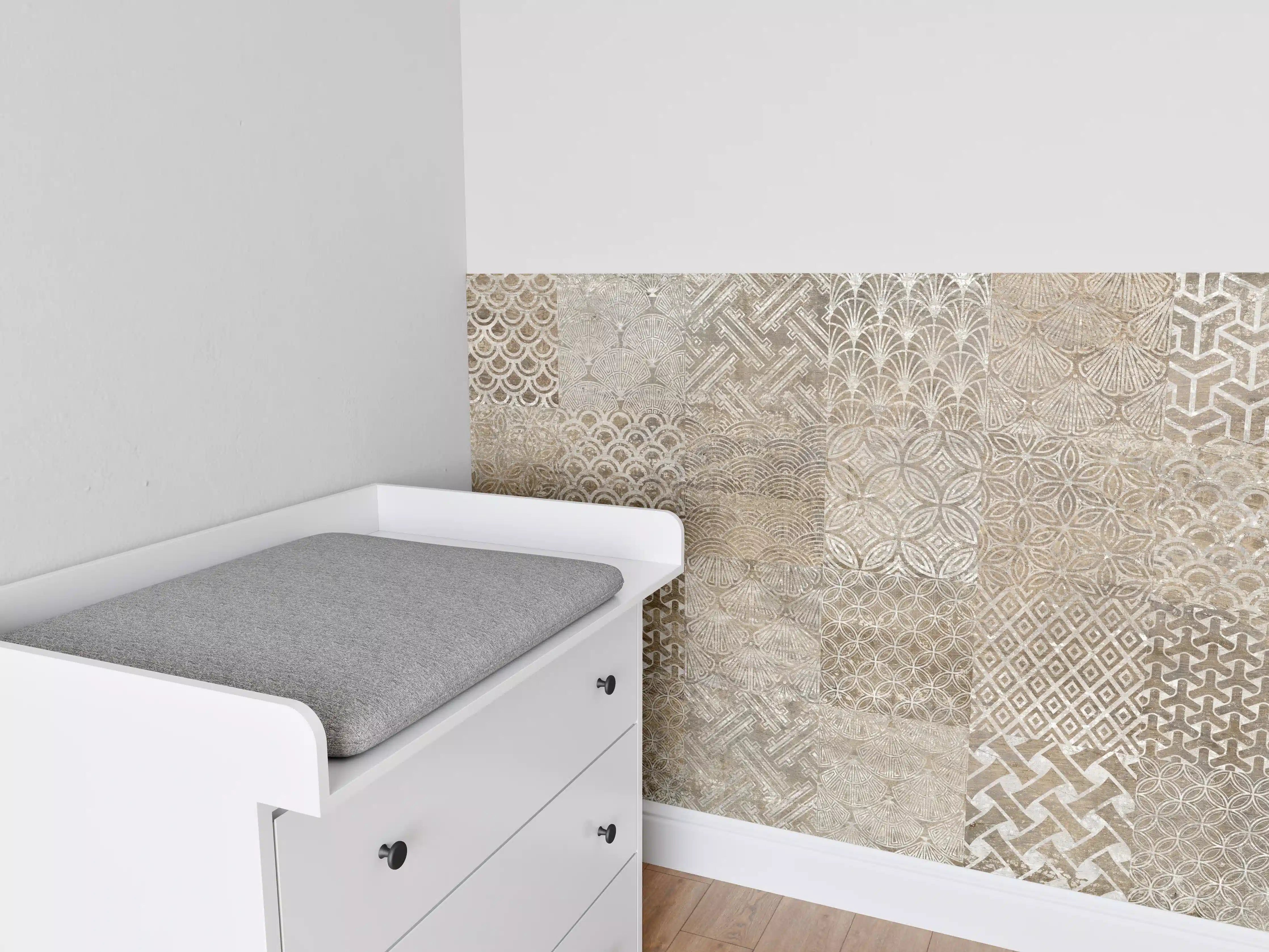 Babyzimmer Wandgestaltung - Vintage-Fliesenmuster