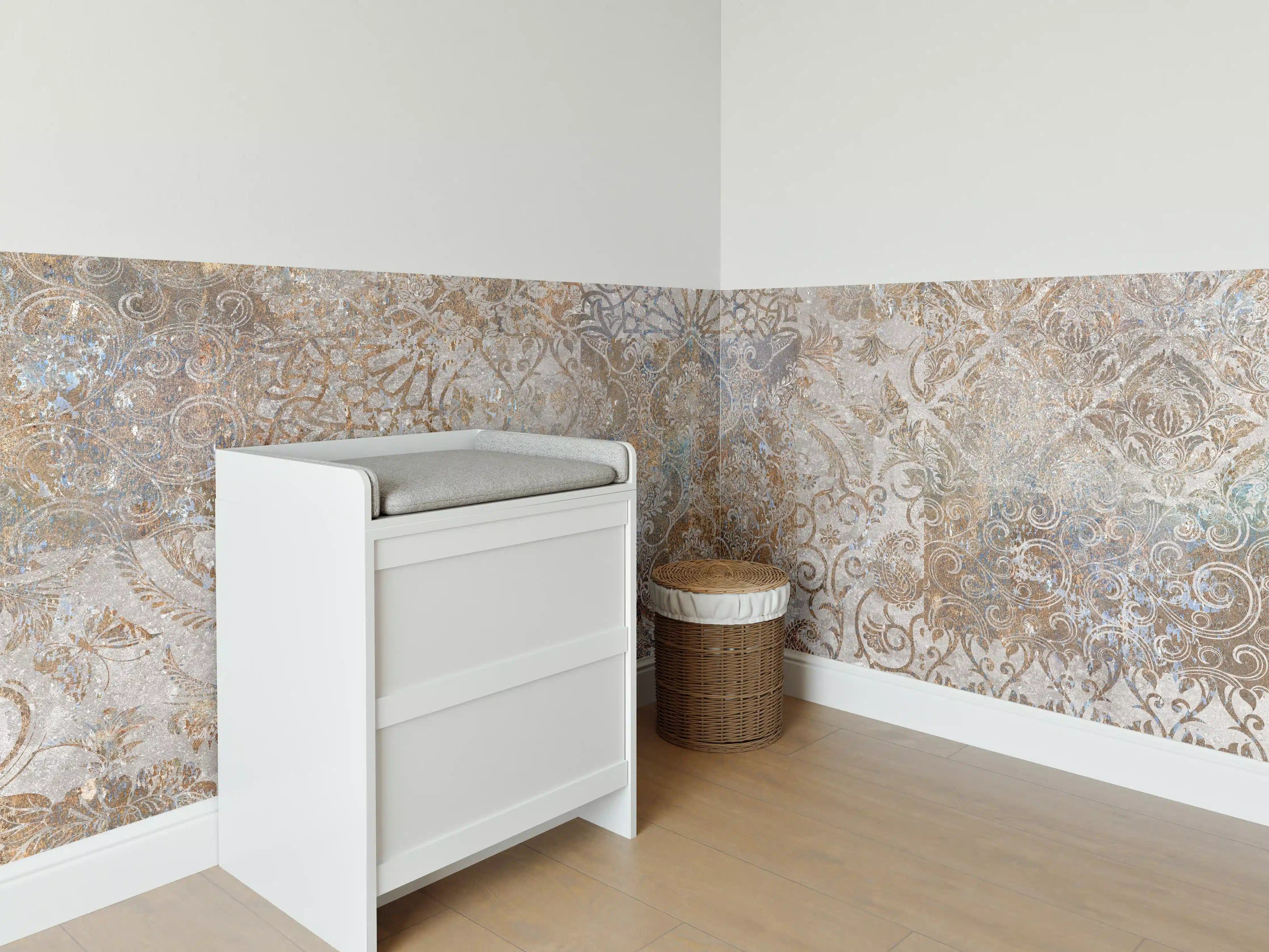 Babyzimmer Wandgestaltung - Vintage Florales Design