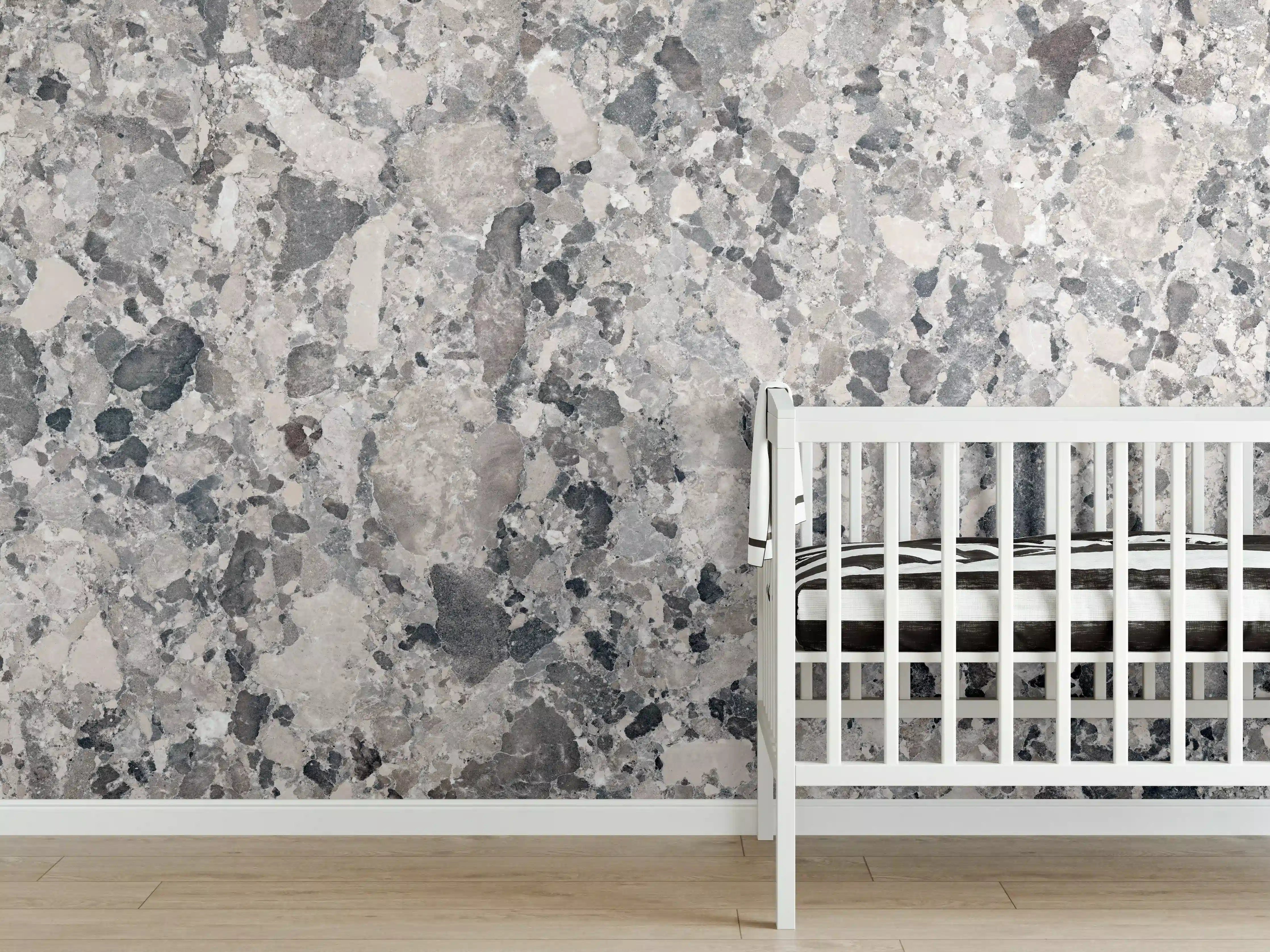 Babyzimmer Wandgestaltung - Vintage Granit-Textur