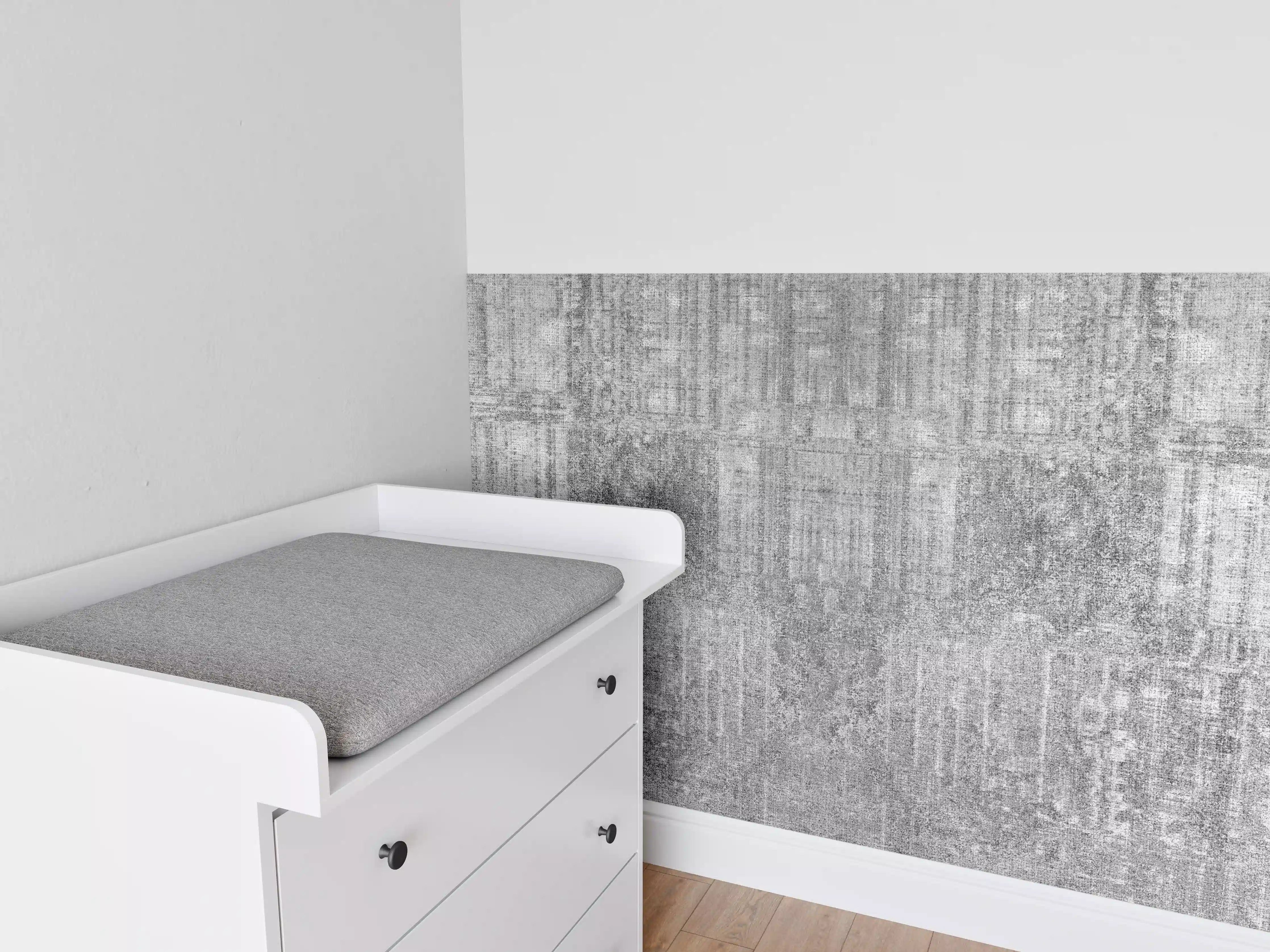 Babyzimmer Wandgestaltung - Vintage Grau-Beton Textur Panorama
