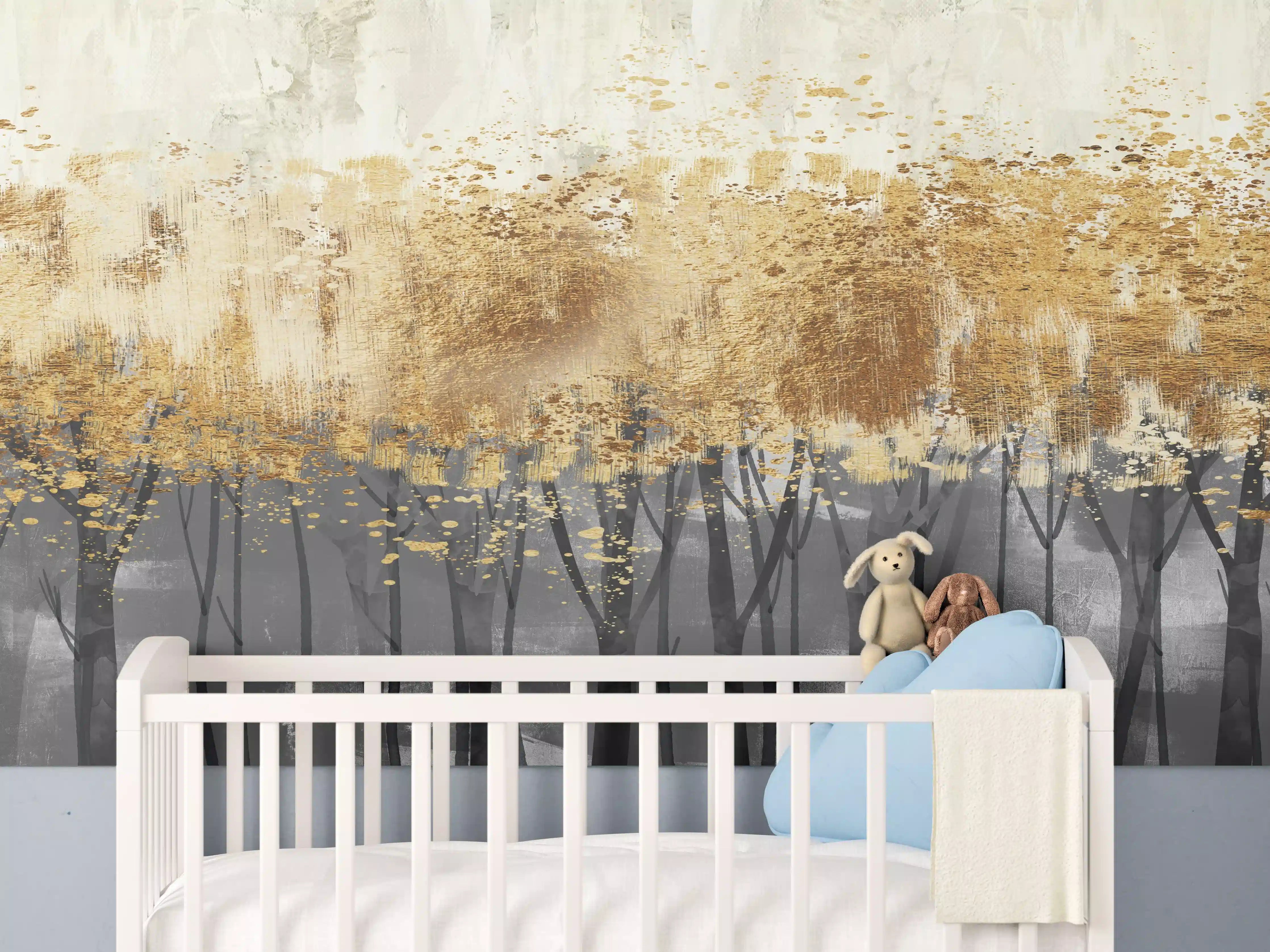 Babyzimmer Wandgestaltung - Vintage Kunstmalerei