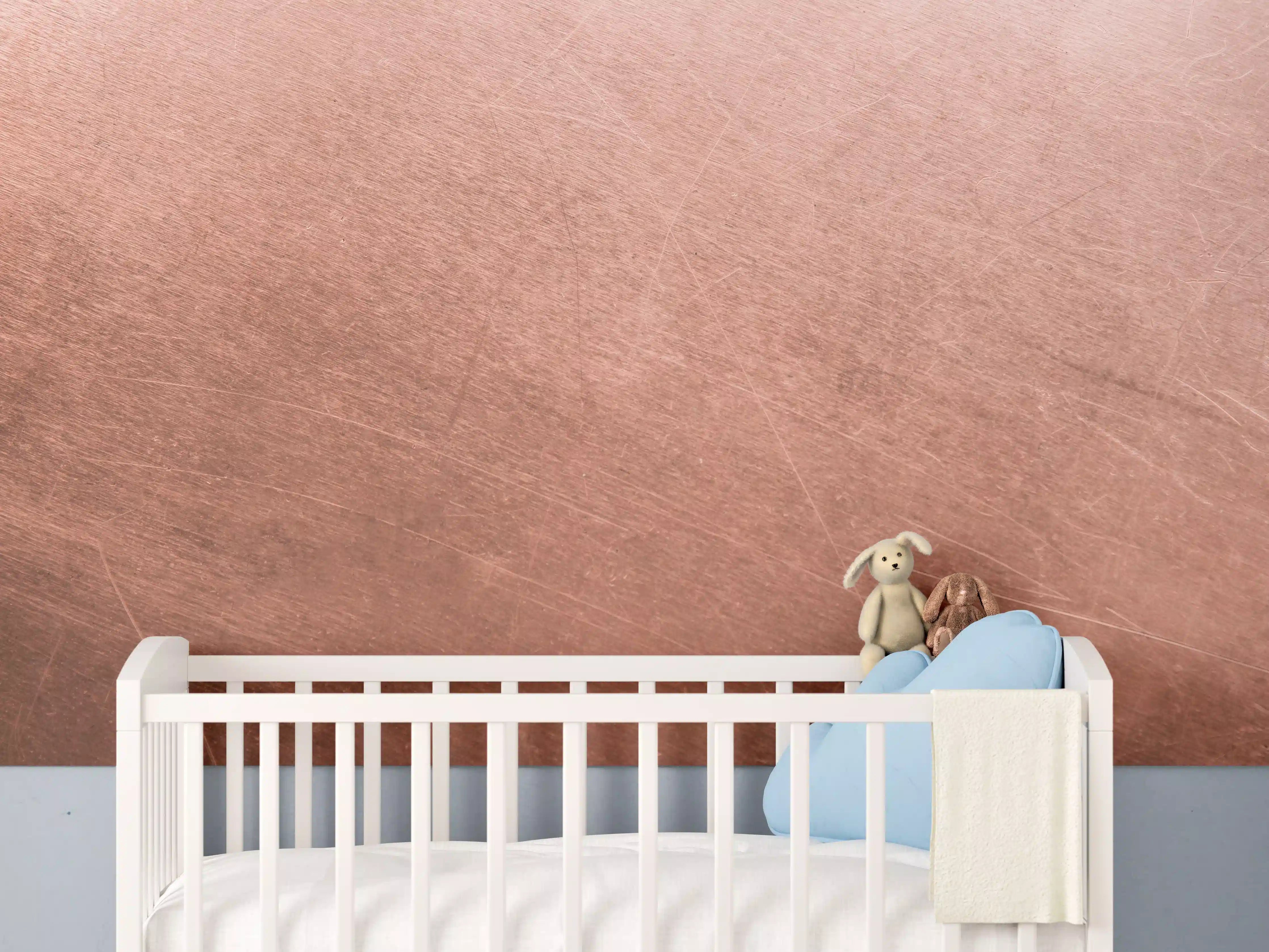 Babyzimmer Wandgestaltung - Vintage-Kupferblech