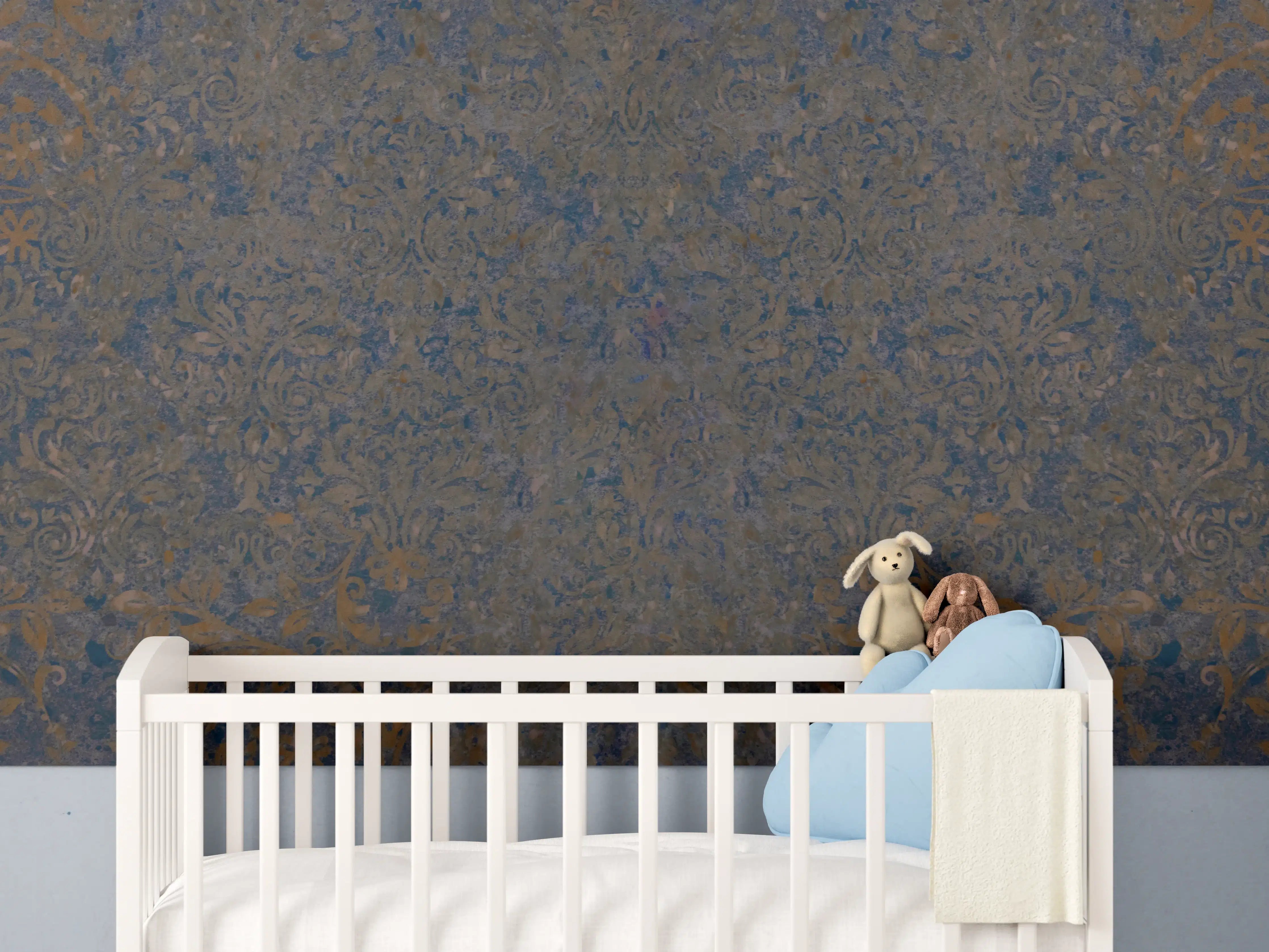 Babyzimmer Wandgestaltung - Vintage-Patchwork-Fliesentextur