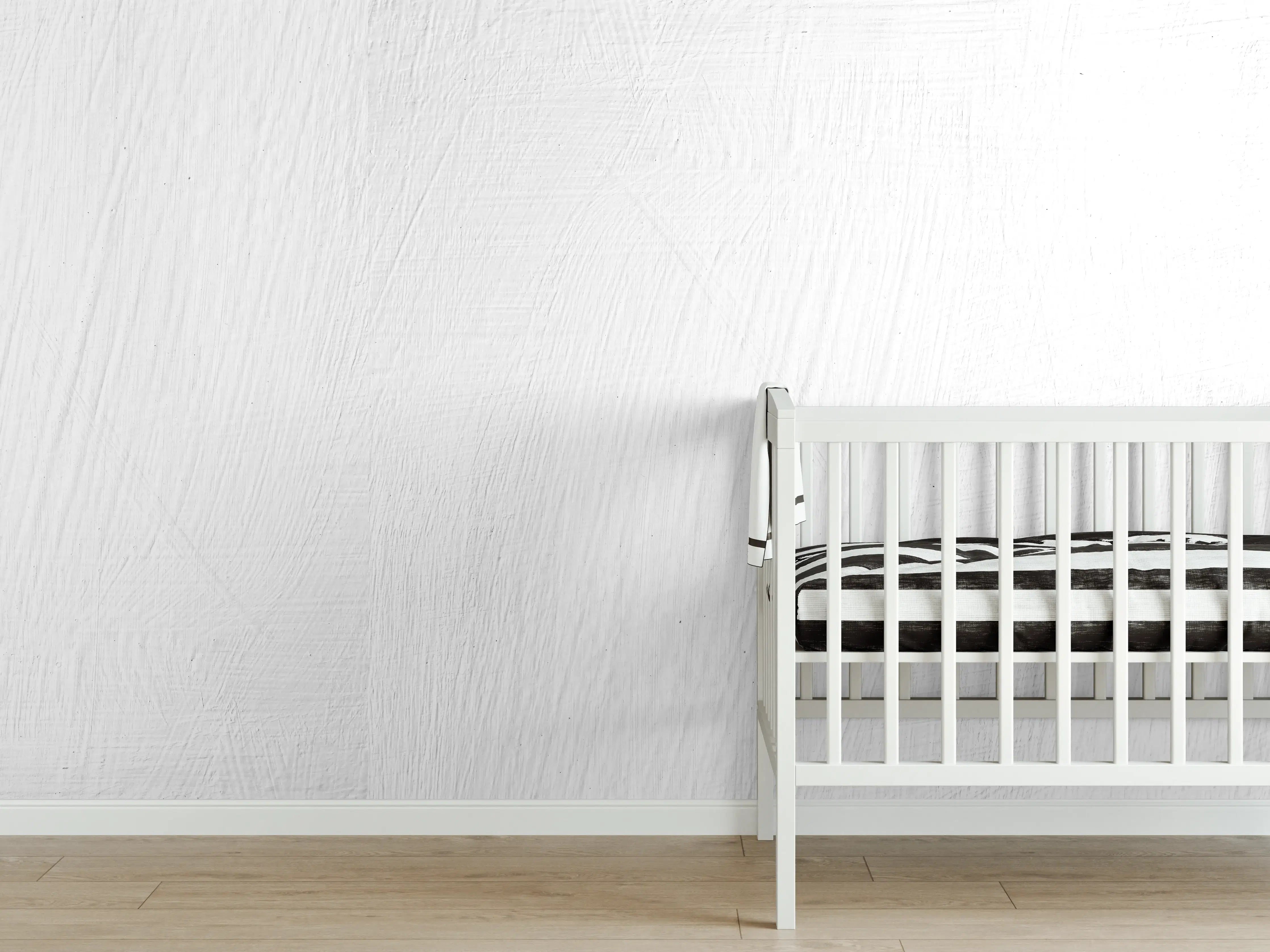 Babyzimmer Wandgestaltung - Vintage weiß raue Oberfläche