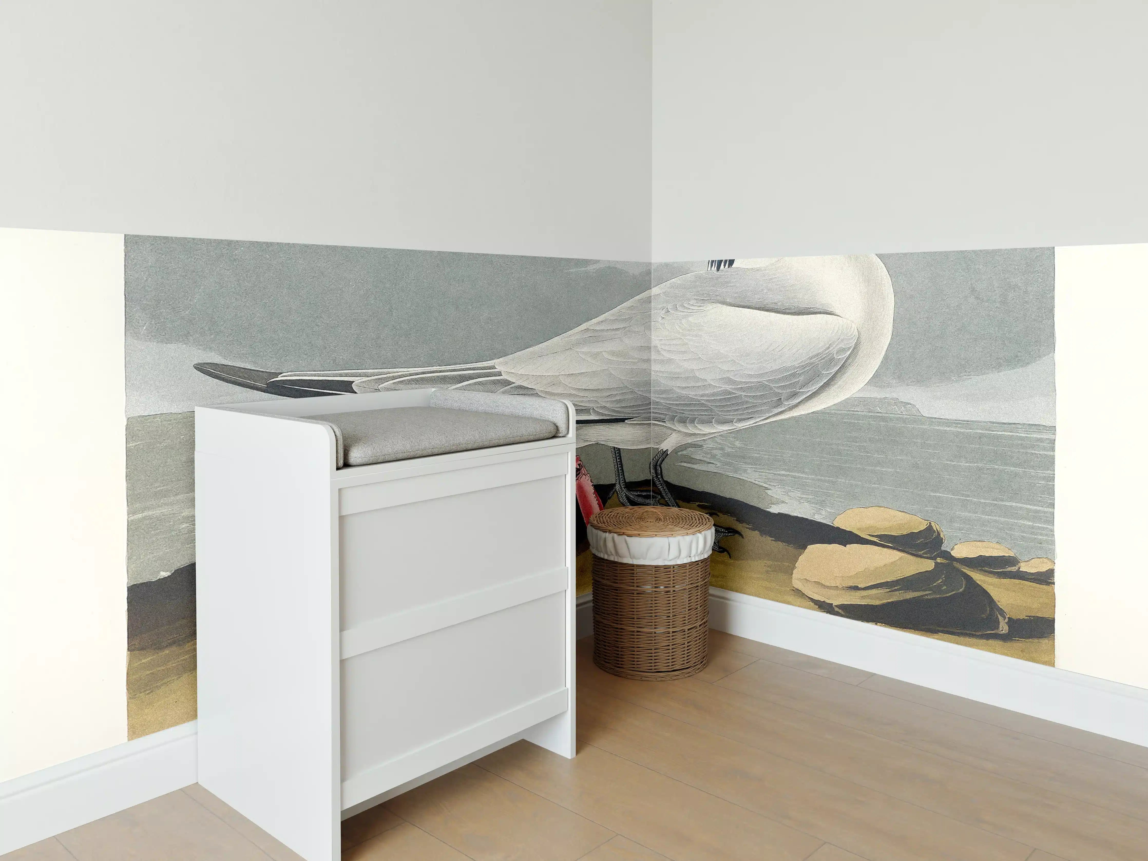 Babyzimmer Wandgestaltung - Vogel Portrait - Robert Havell