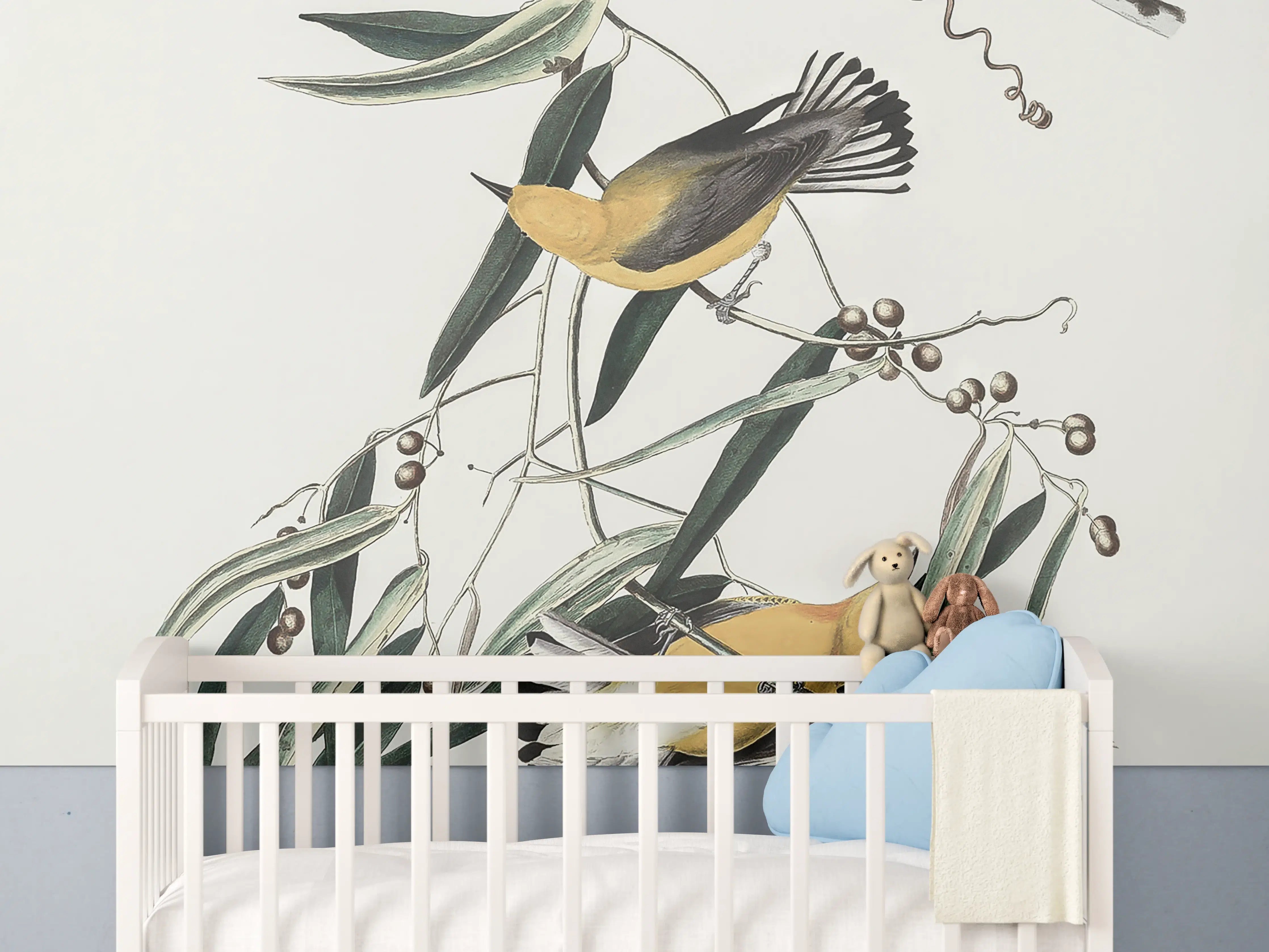 Babyzimmer Wandgestaltung - Vogel im Äther