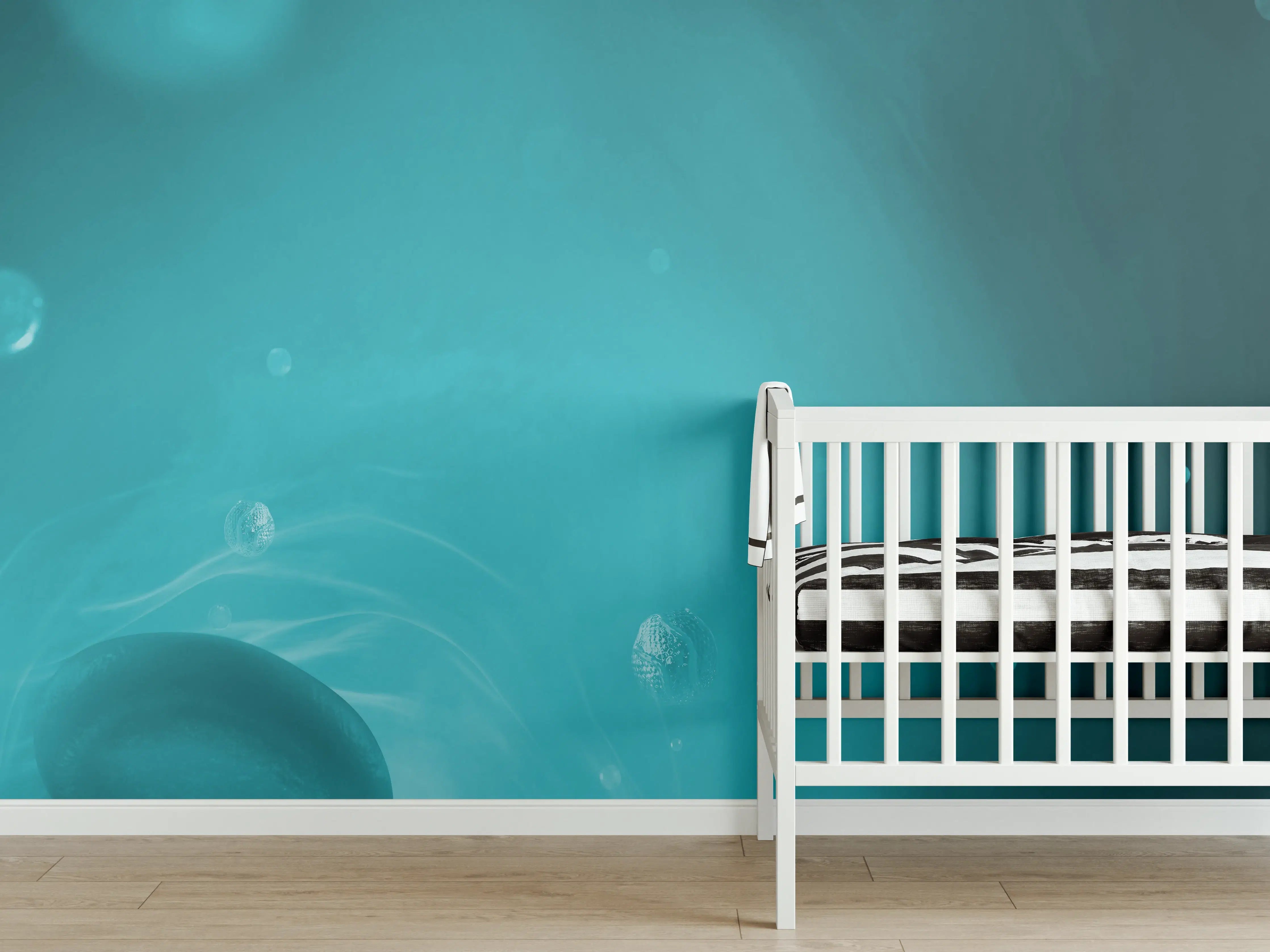 Babyzimmer Wandgestaltung - Wässriger Tauchgang