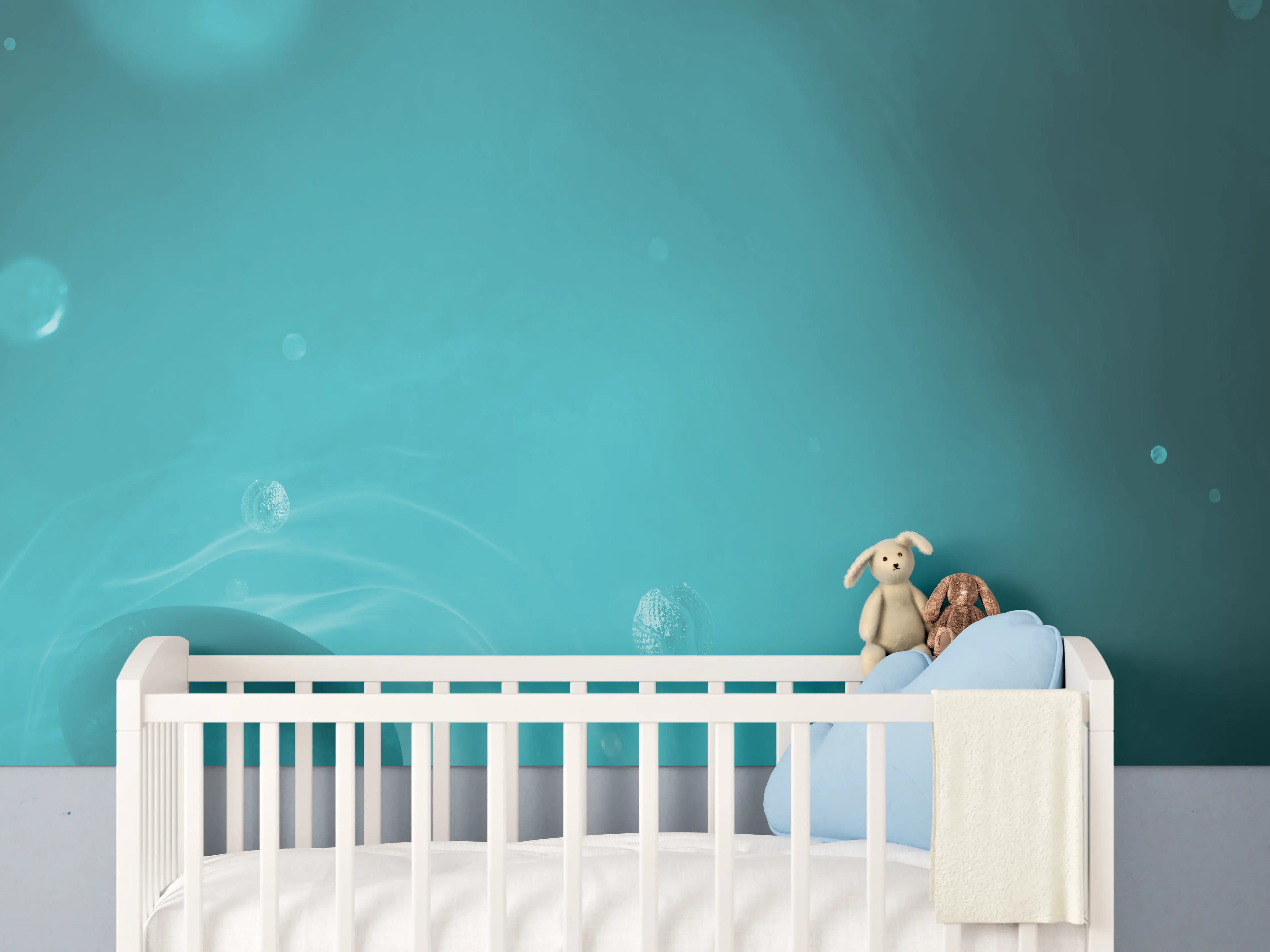 Babyzimmer Wandgestaltung - Wässriger Tauchgang