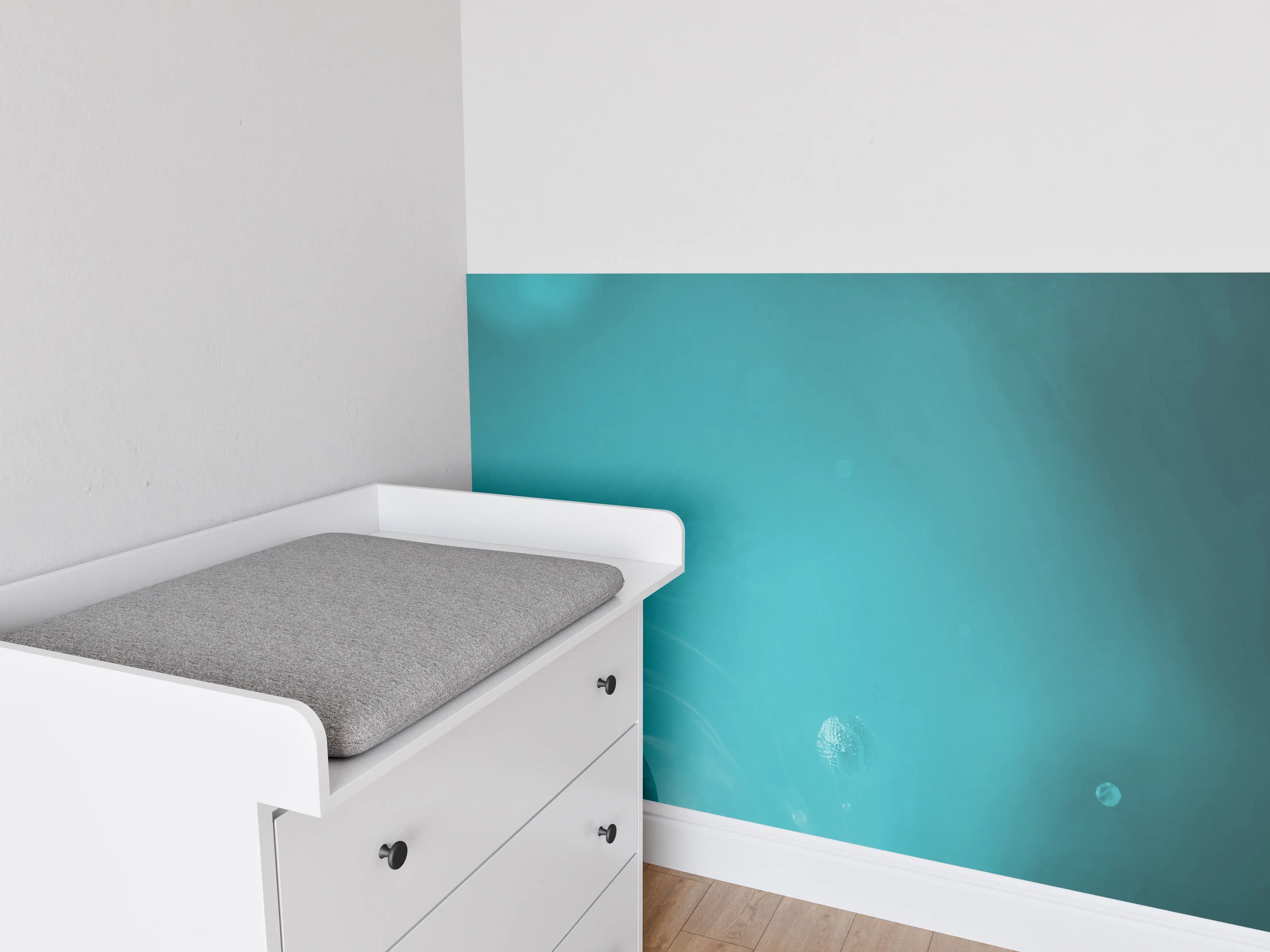 Babyzimmer Wandgestaltung - Wässriger Tauchgang