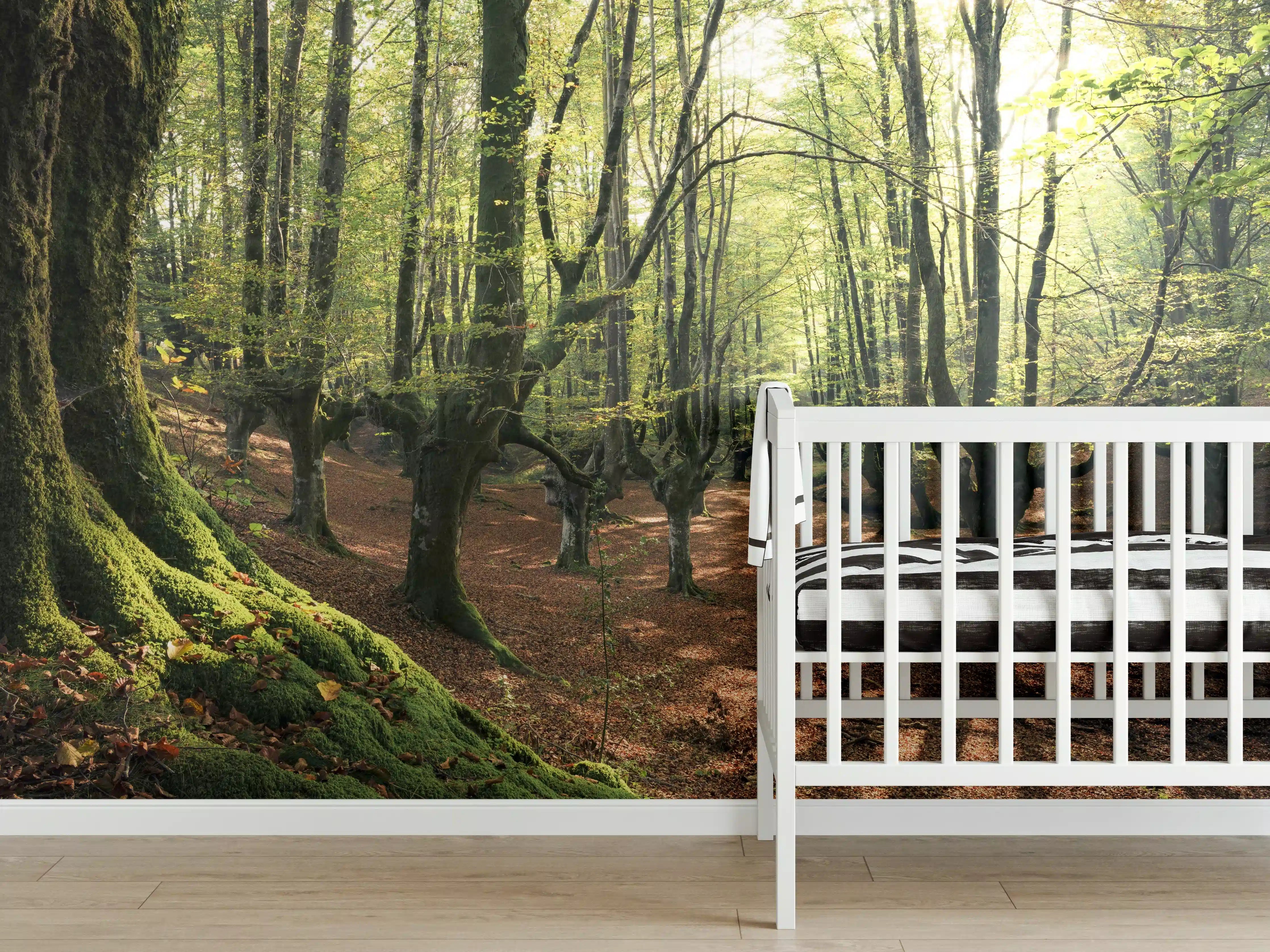 Babyzimmer Wandgestaltung - Wald in Spanien