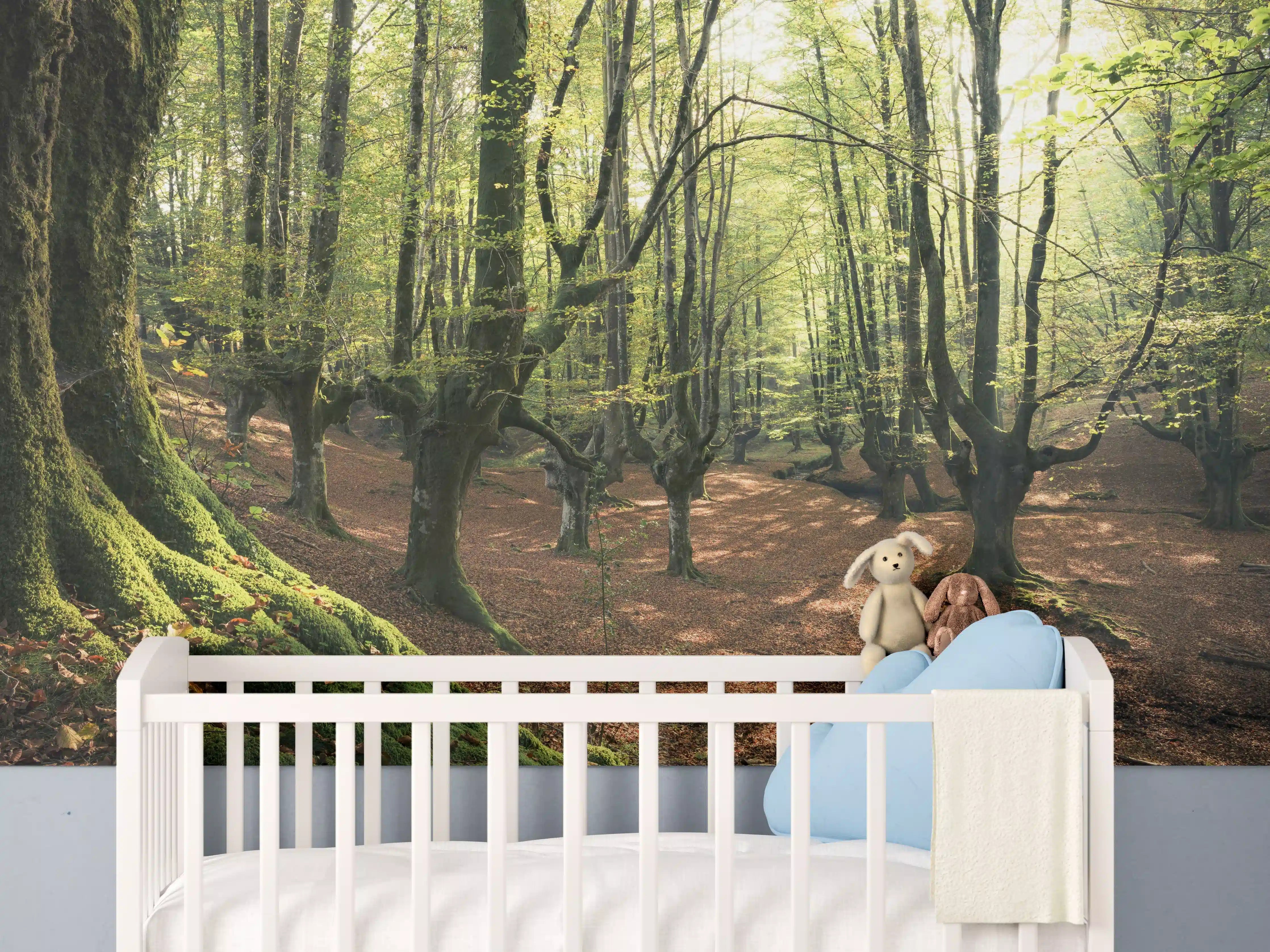 Babyzimmer Wandgestaltung - Wald in Spanien
