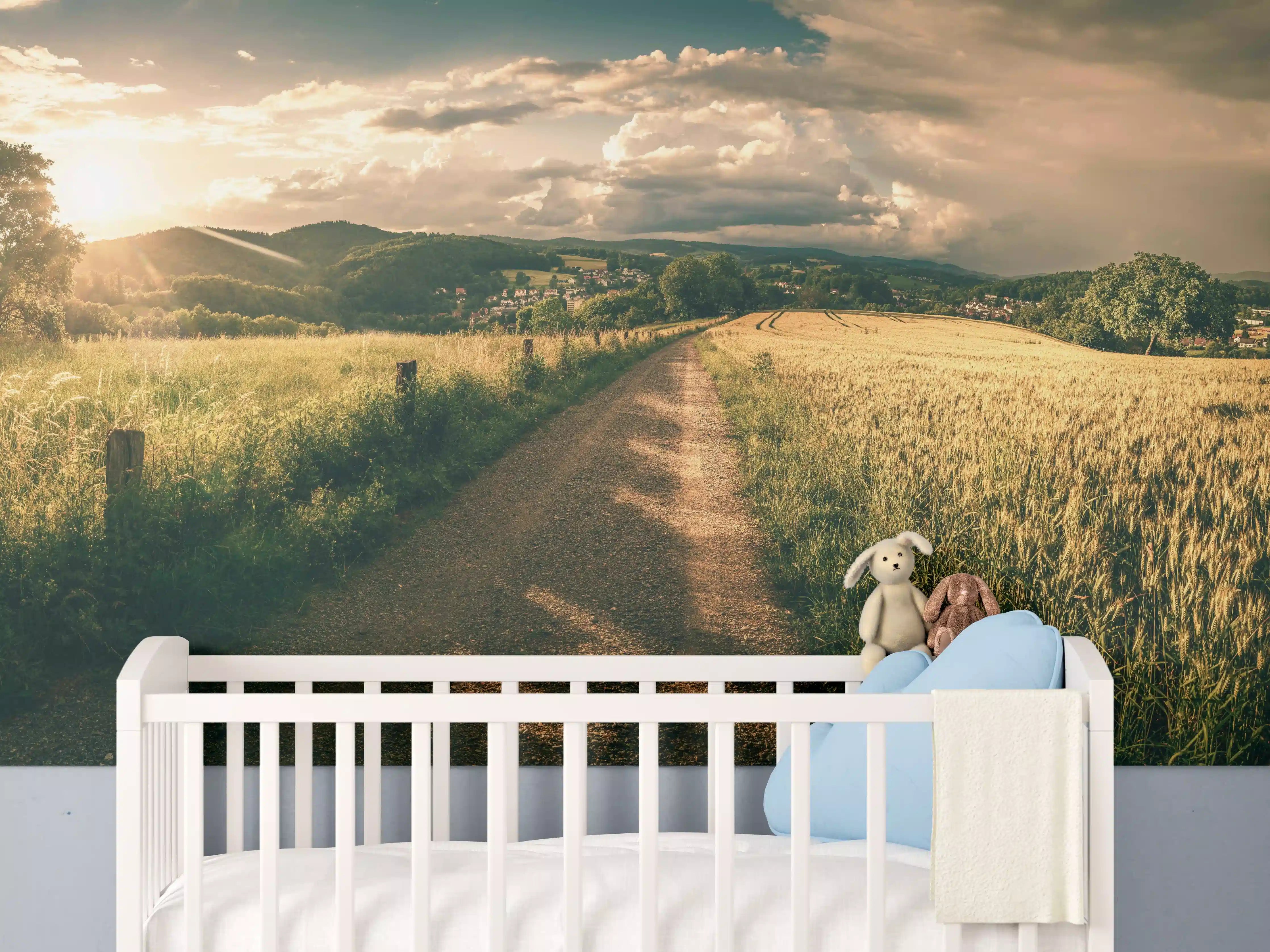 Babyzimmer Wandgestaltung - Wanderpfad