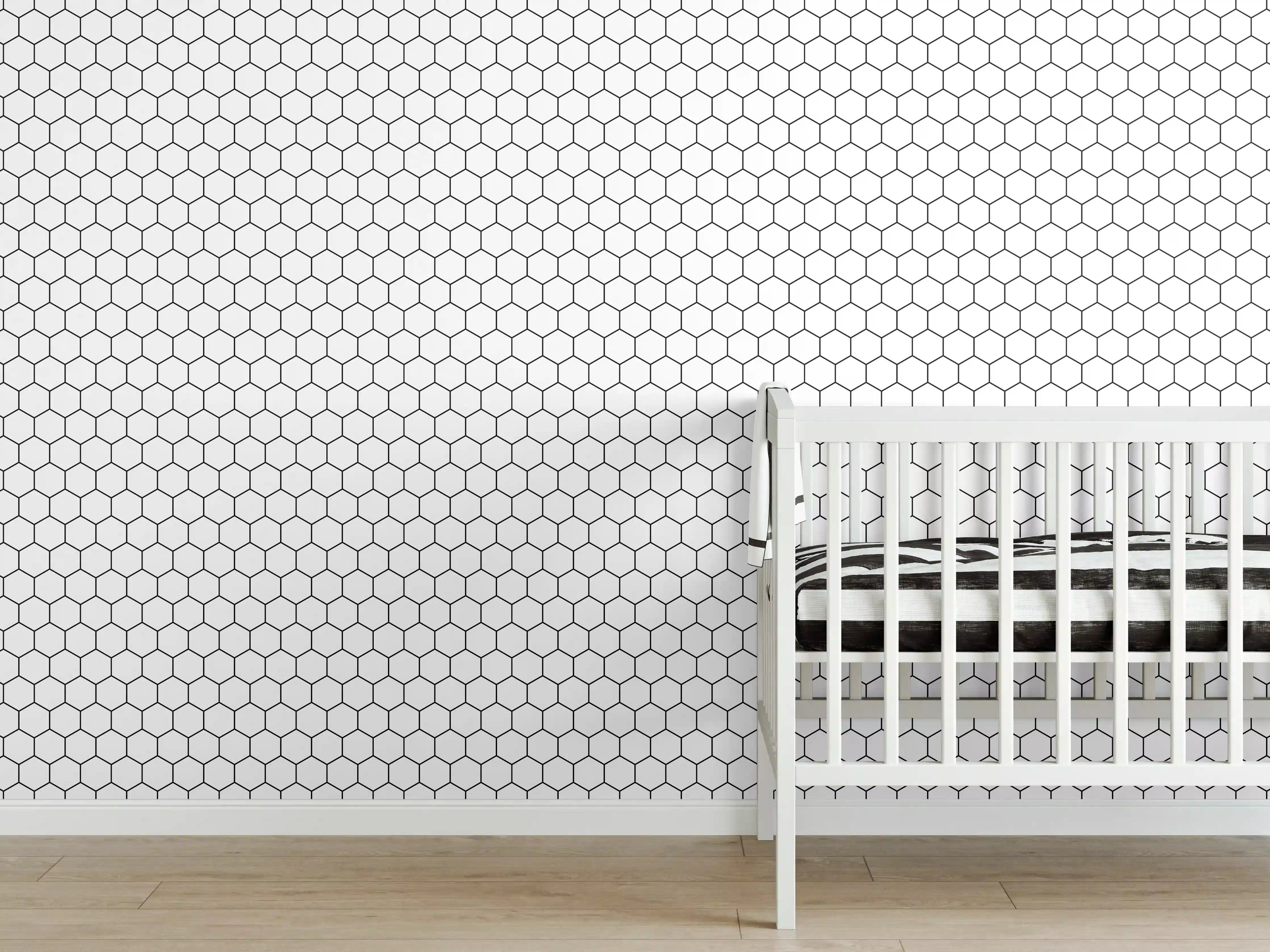 Babyzimmer Wandgestaltung - Warben-Muster