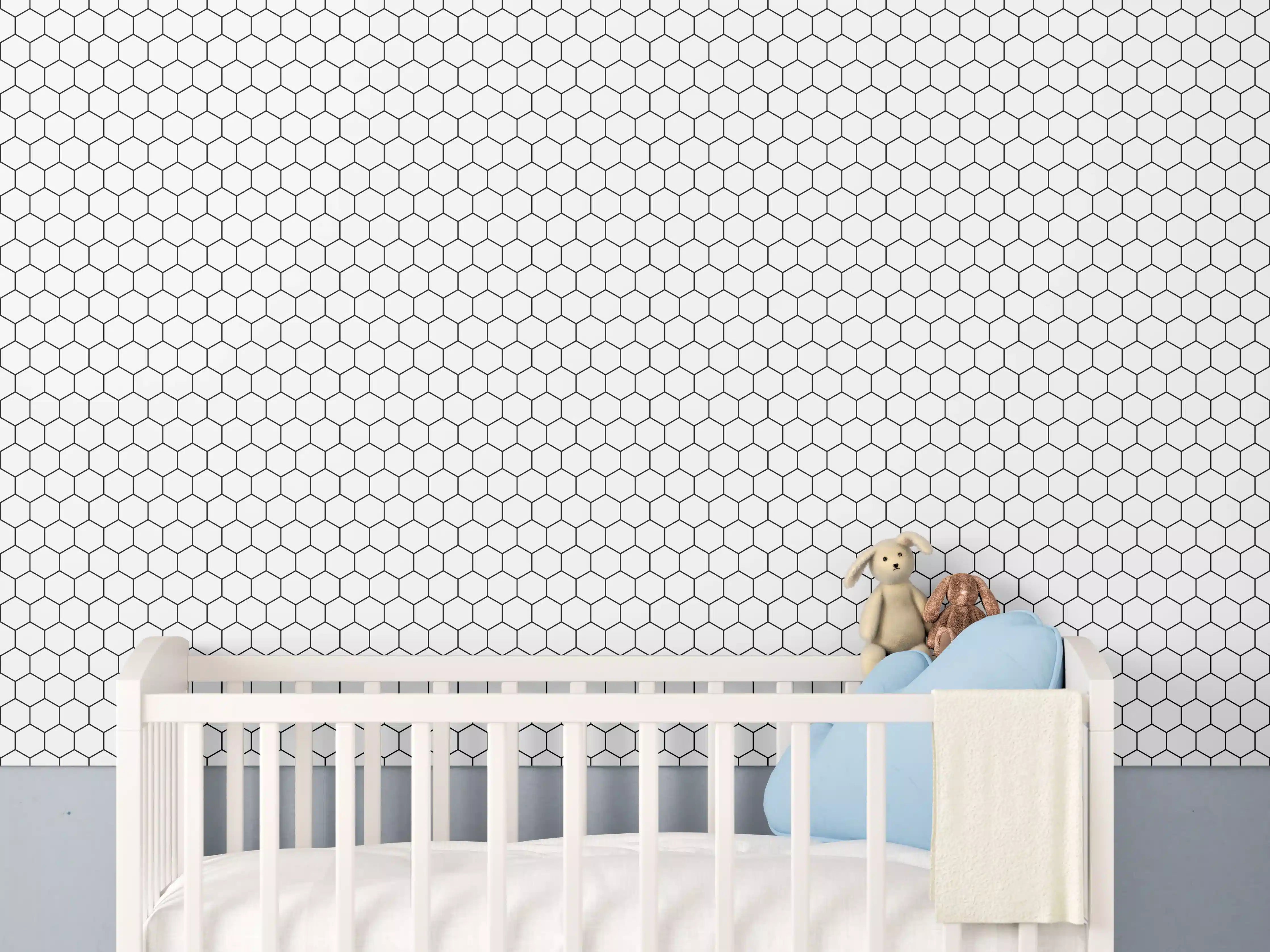 Babyzimmer Wandgestaltung - Warben-Muster
