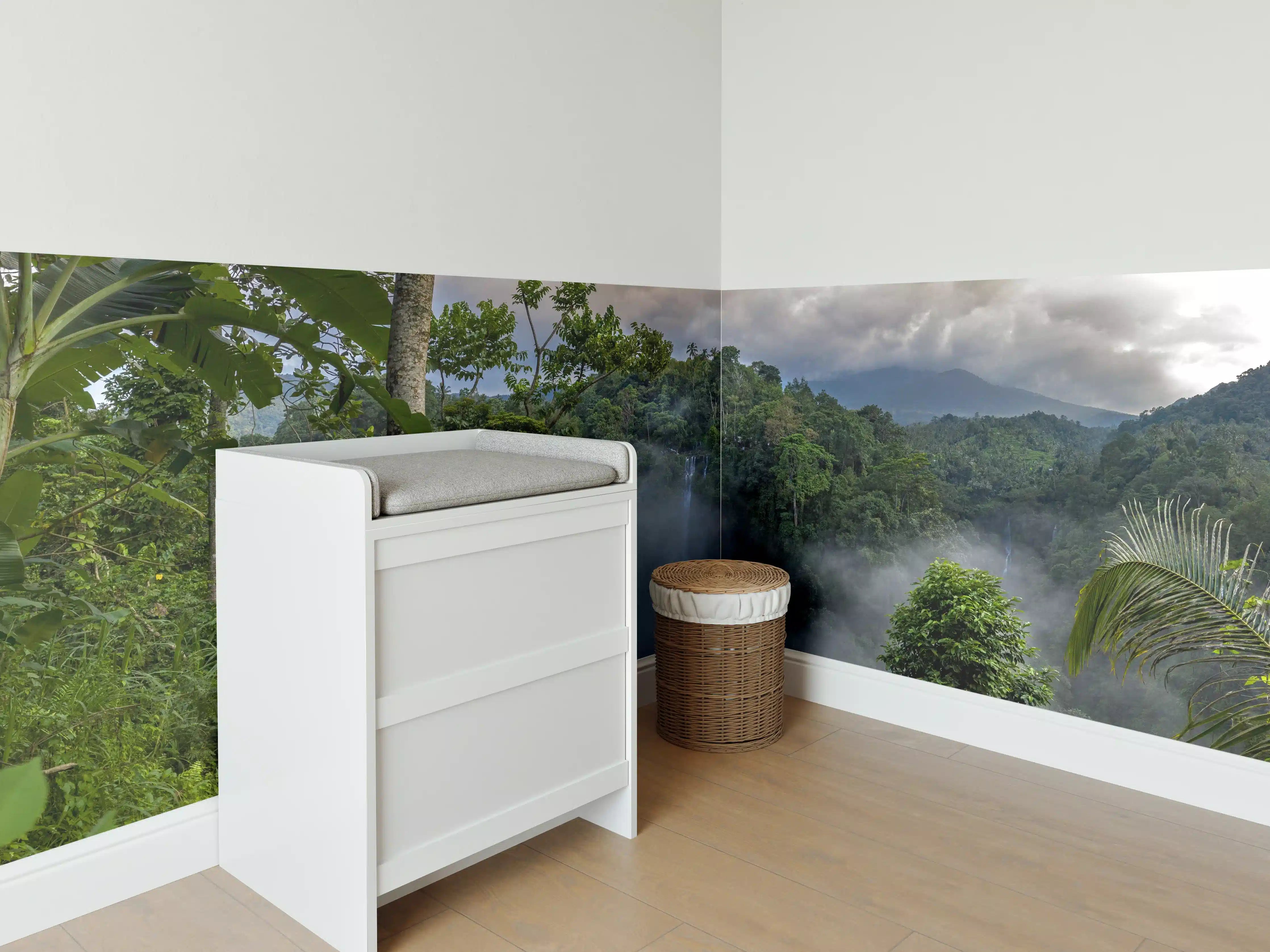 Babyzimmer Wandgestaltung - Wasserfälle im Regenwald