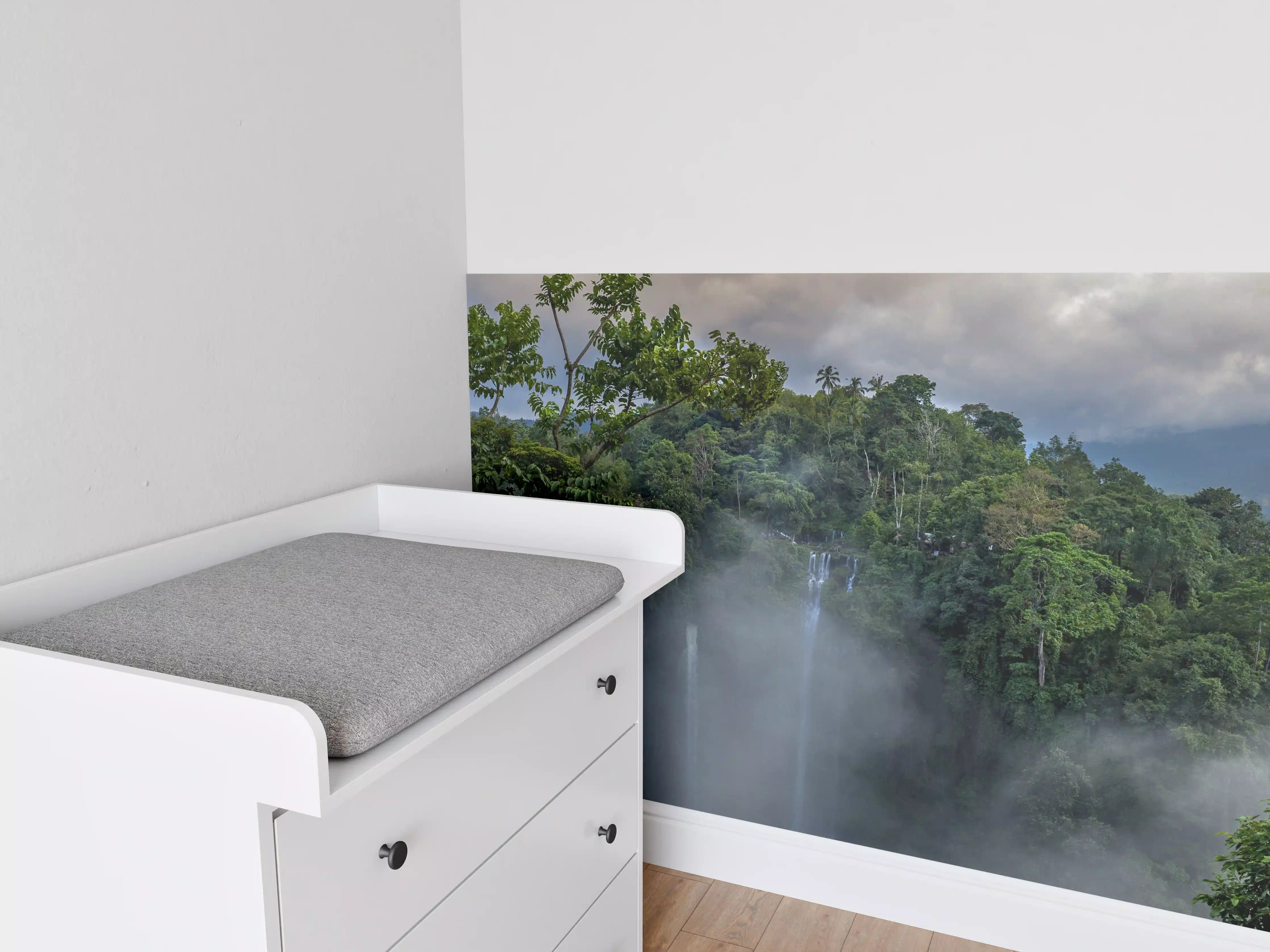 Babyzimmer Wandgestaltung - Wasserfälle im Regenwald