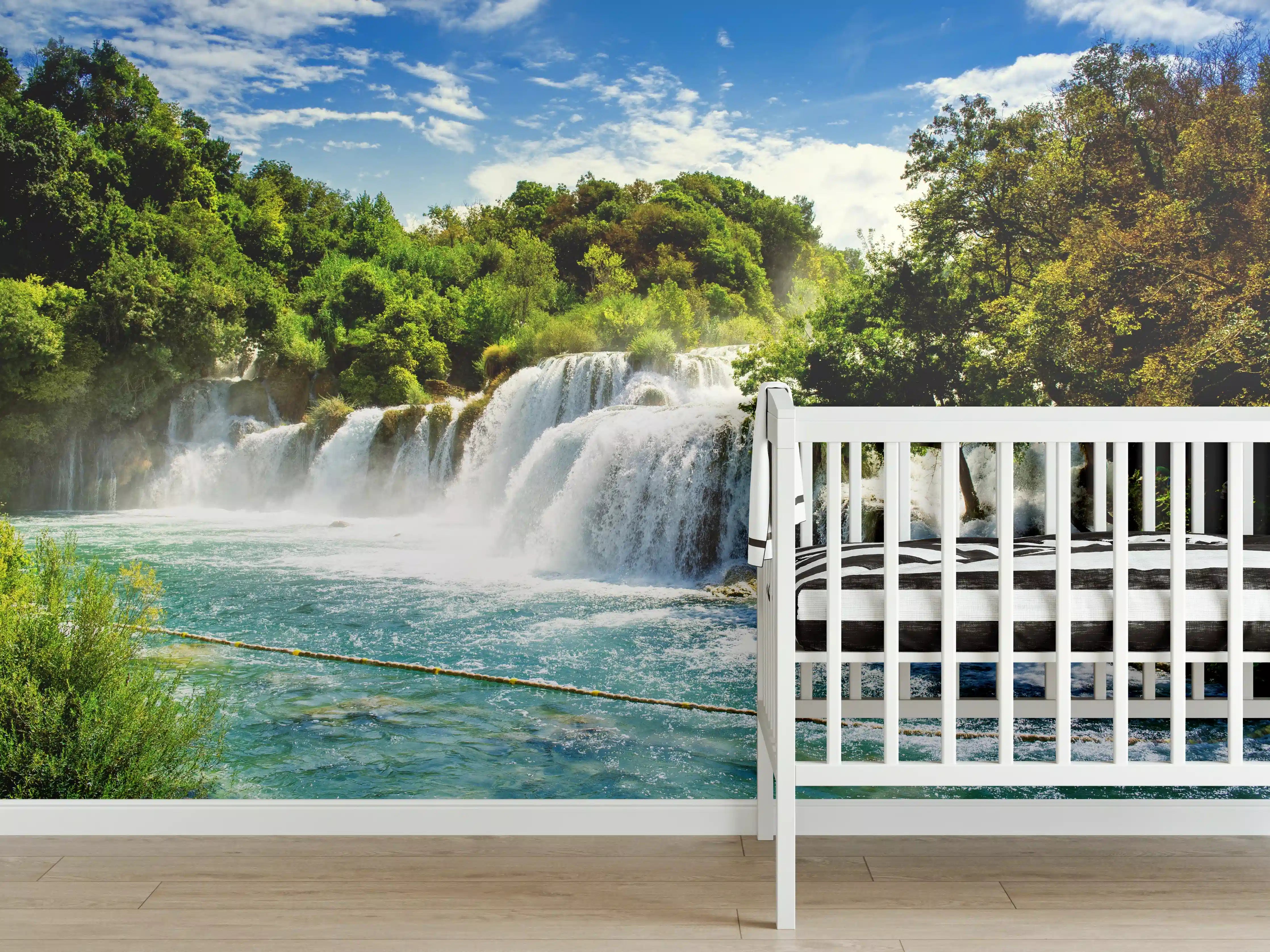 Babyzimmer Wandgestaltung - Wasserfälle in Krka