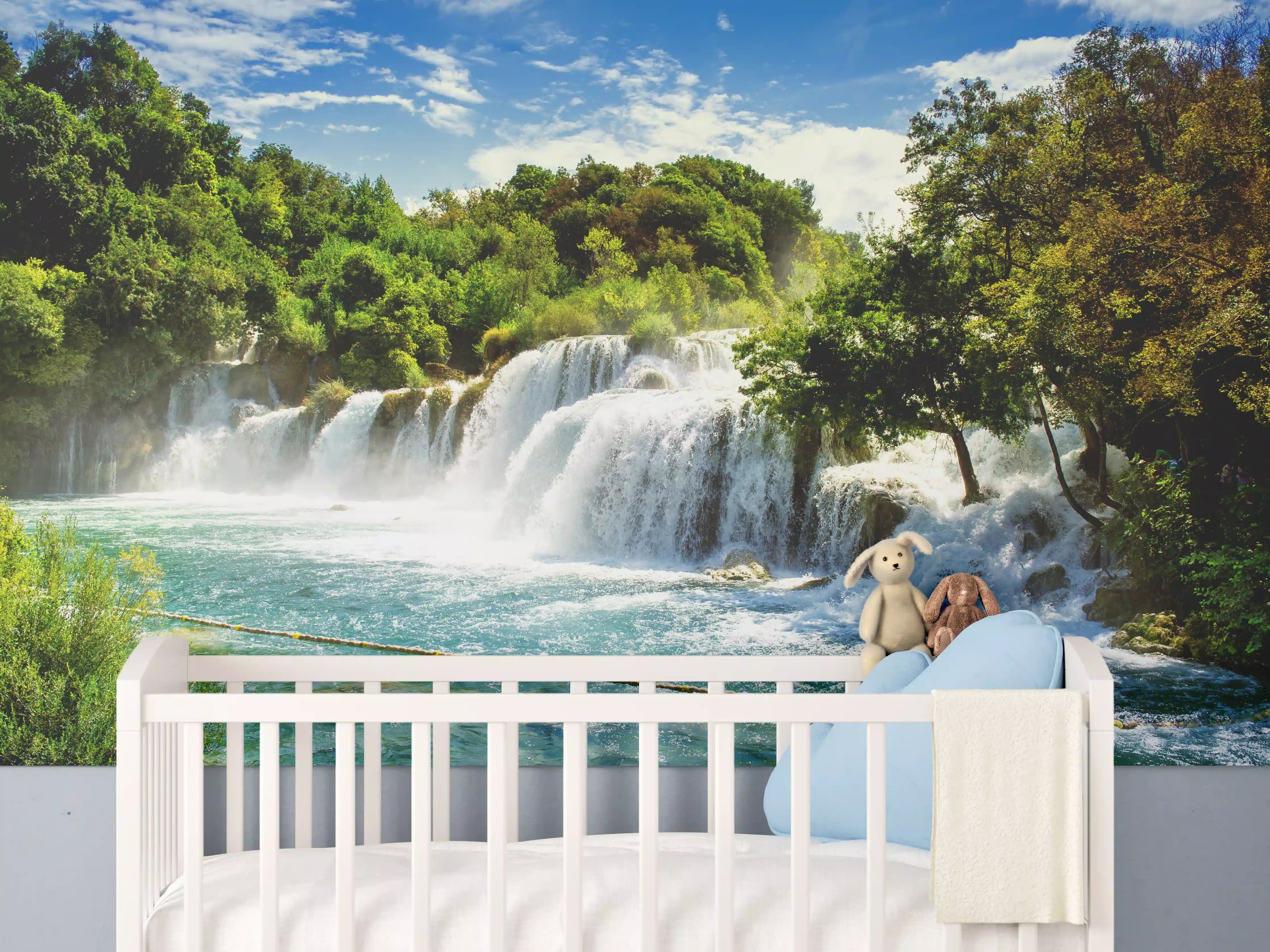 Babyzimmer Wandgestaltung - Wasserfälle in Krka