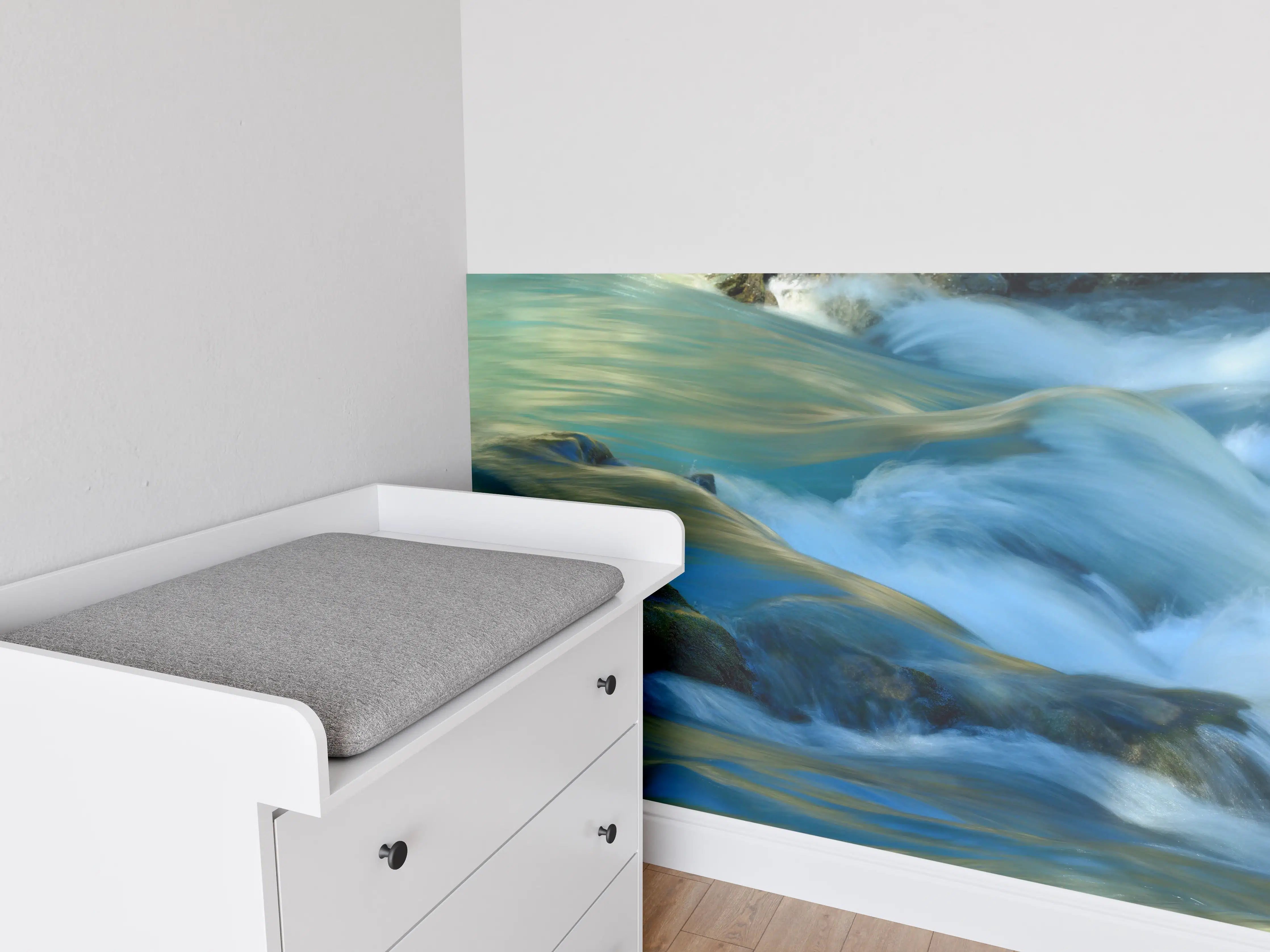 Babyzimmer Wandgestaltung - Wasserströmung im Kaukasus