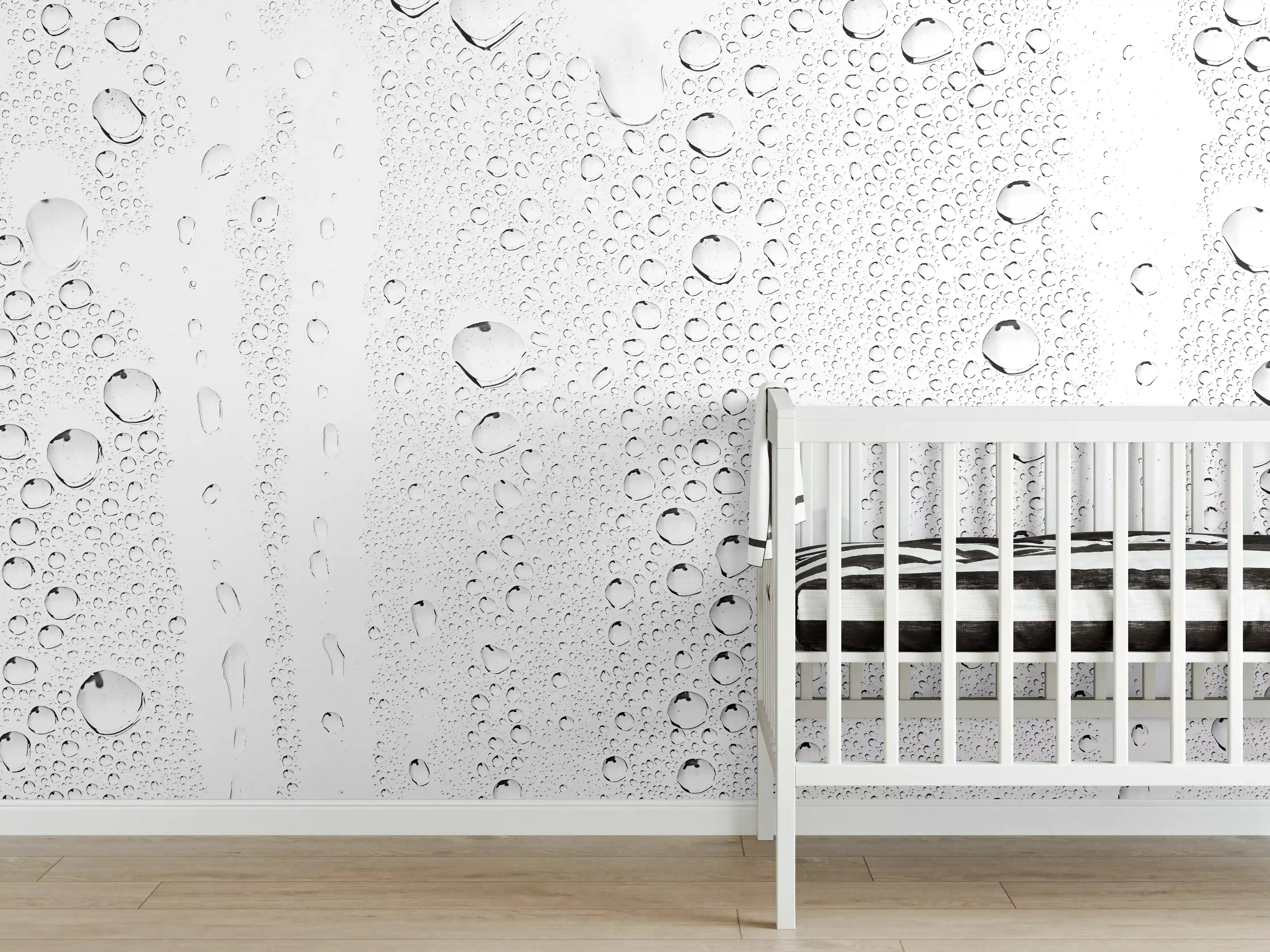Babyzimmer Wandgestaltung - Wassertropfen auf Glas
