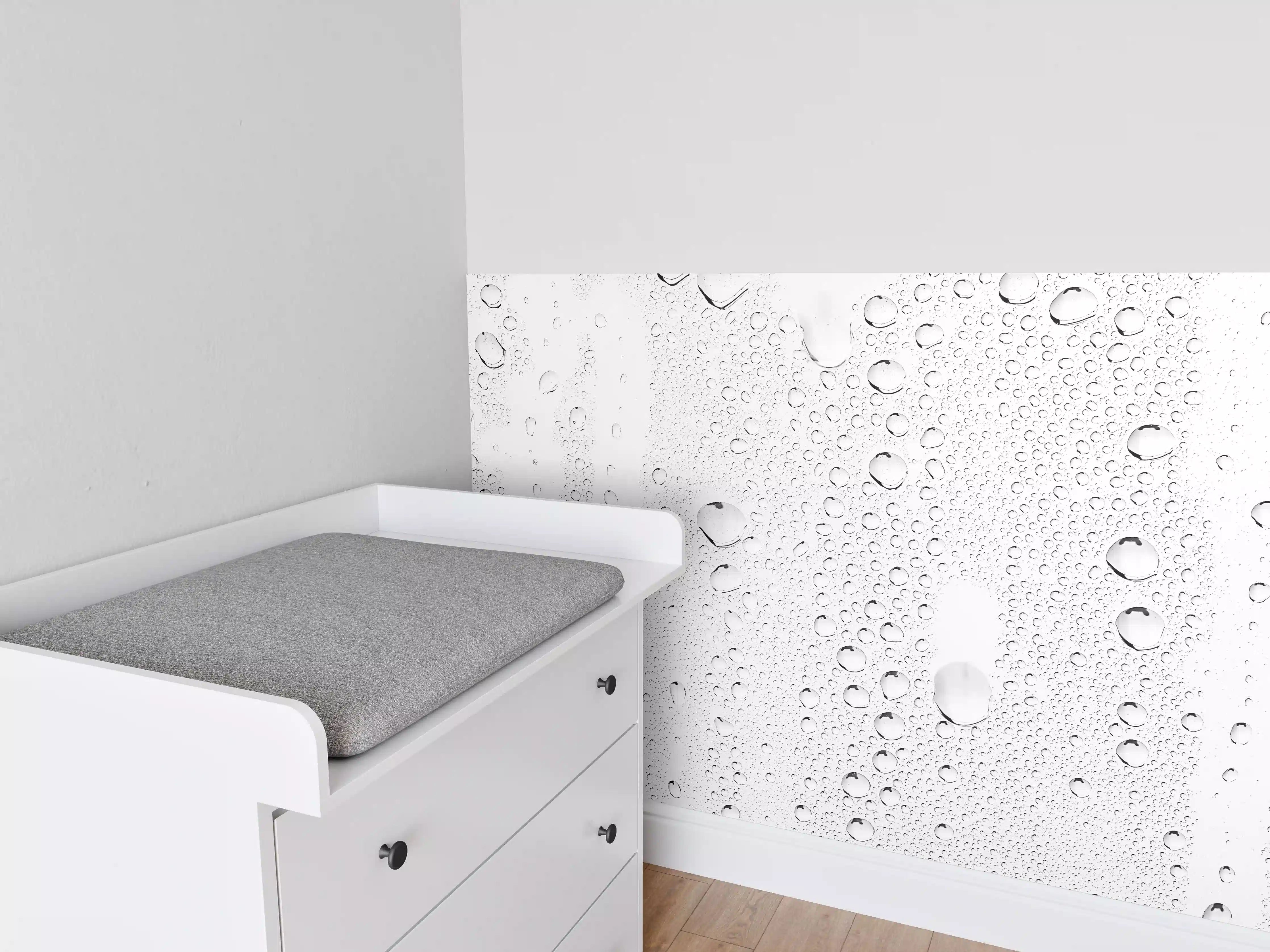 Babyzimmer Wandgestaltung - Wassertropfen auf Glas