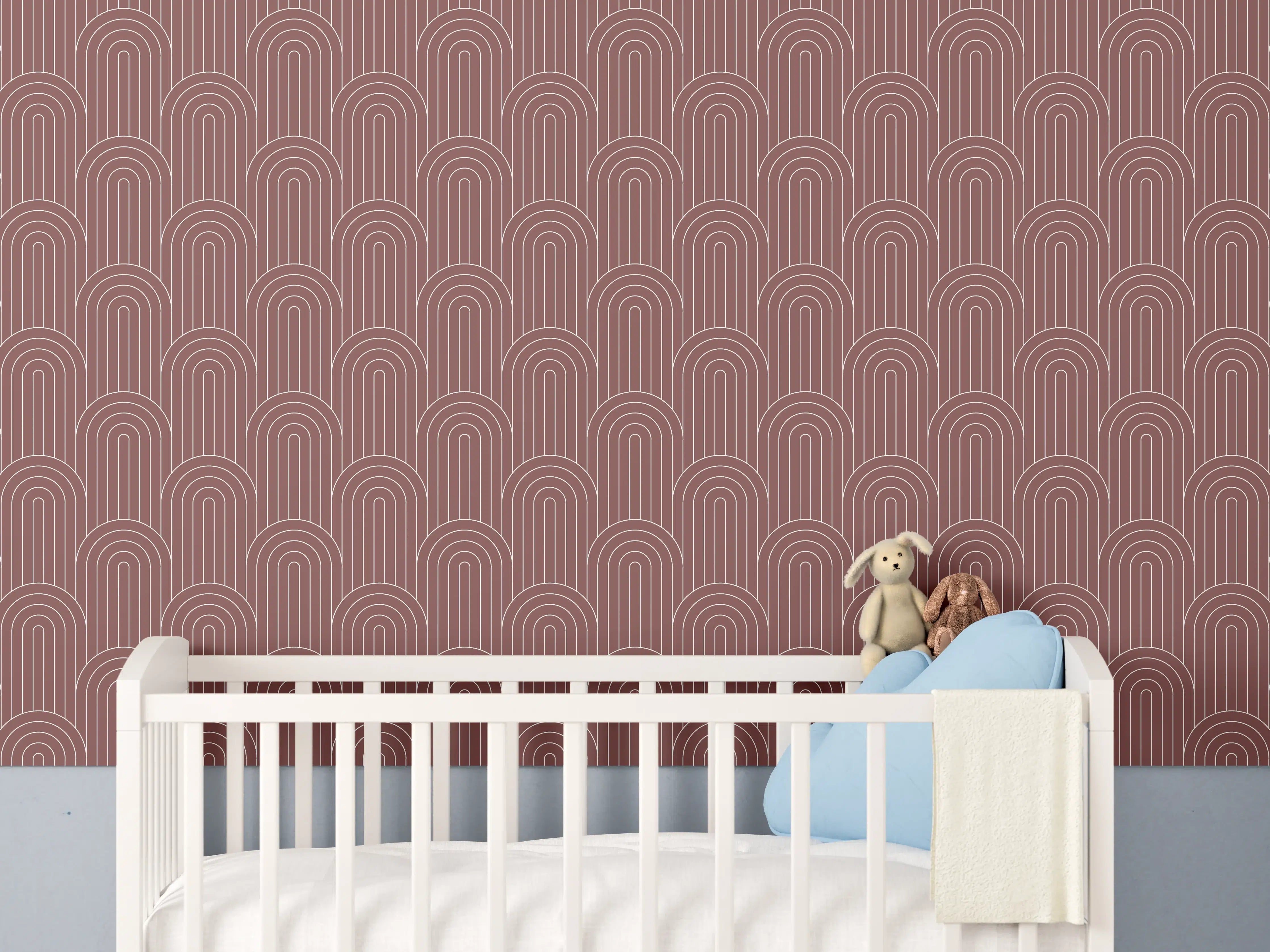 Babyzimmer Wandgestaltung - Weiche Braun-Ton-Textur
