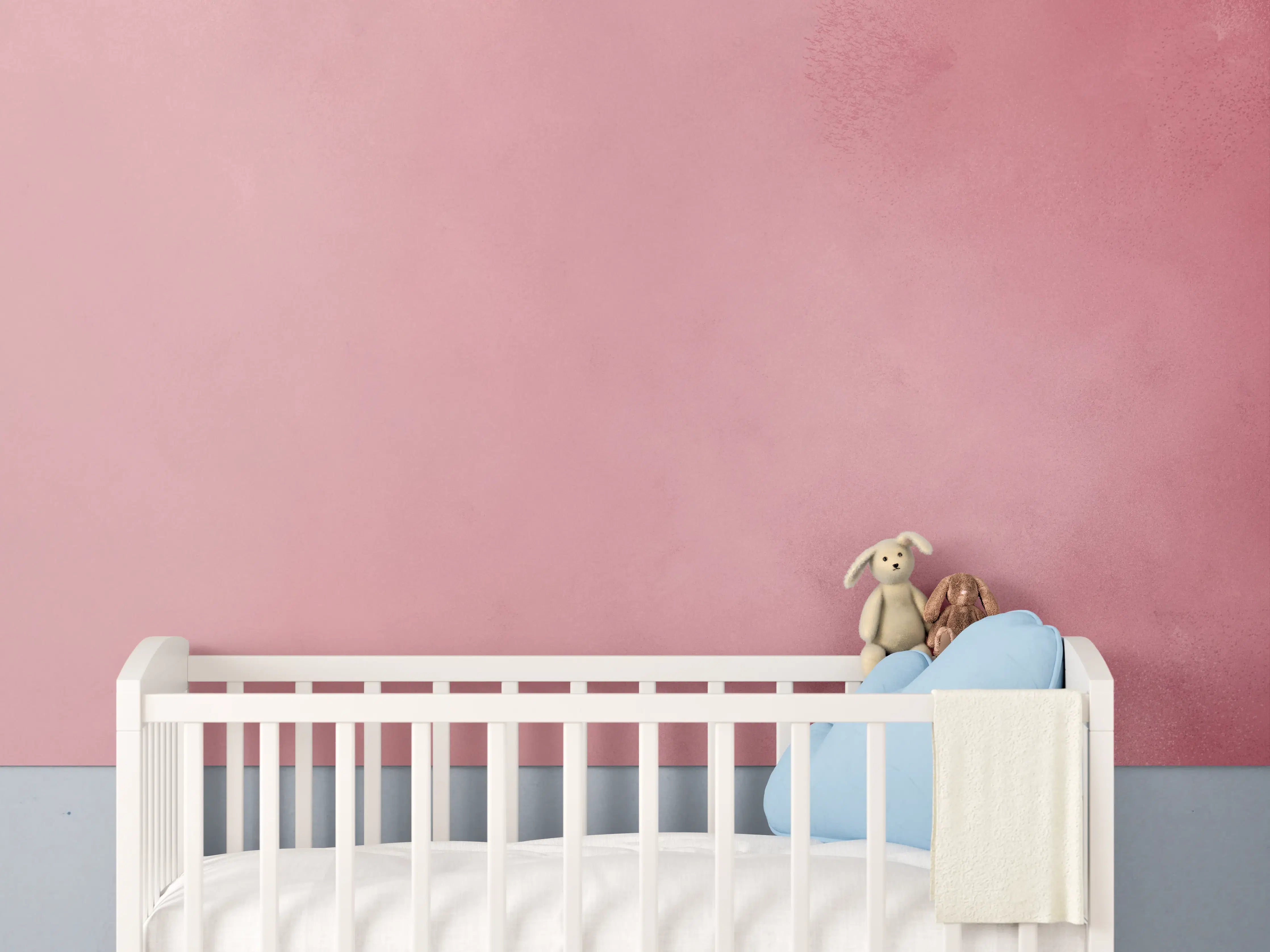 Babyzimmer Wandgestaltung - Weiche Pink-Grau-Marmor-Textur