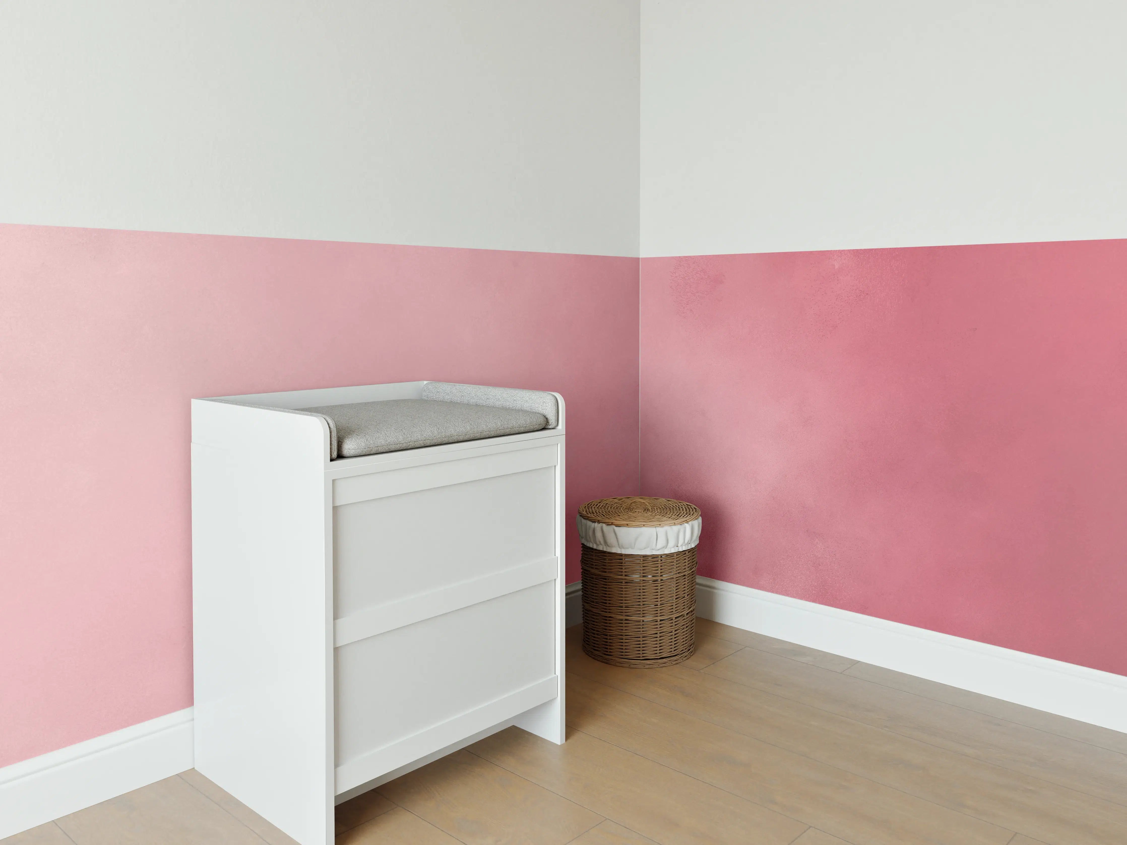 Babyzimmer Wandgestaltung - Weiche Pink-Grau-Marmor-Textur
