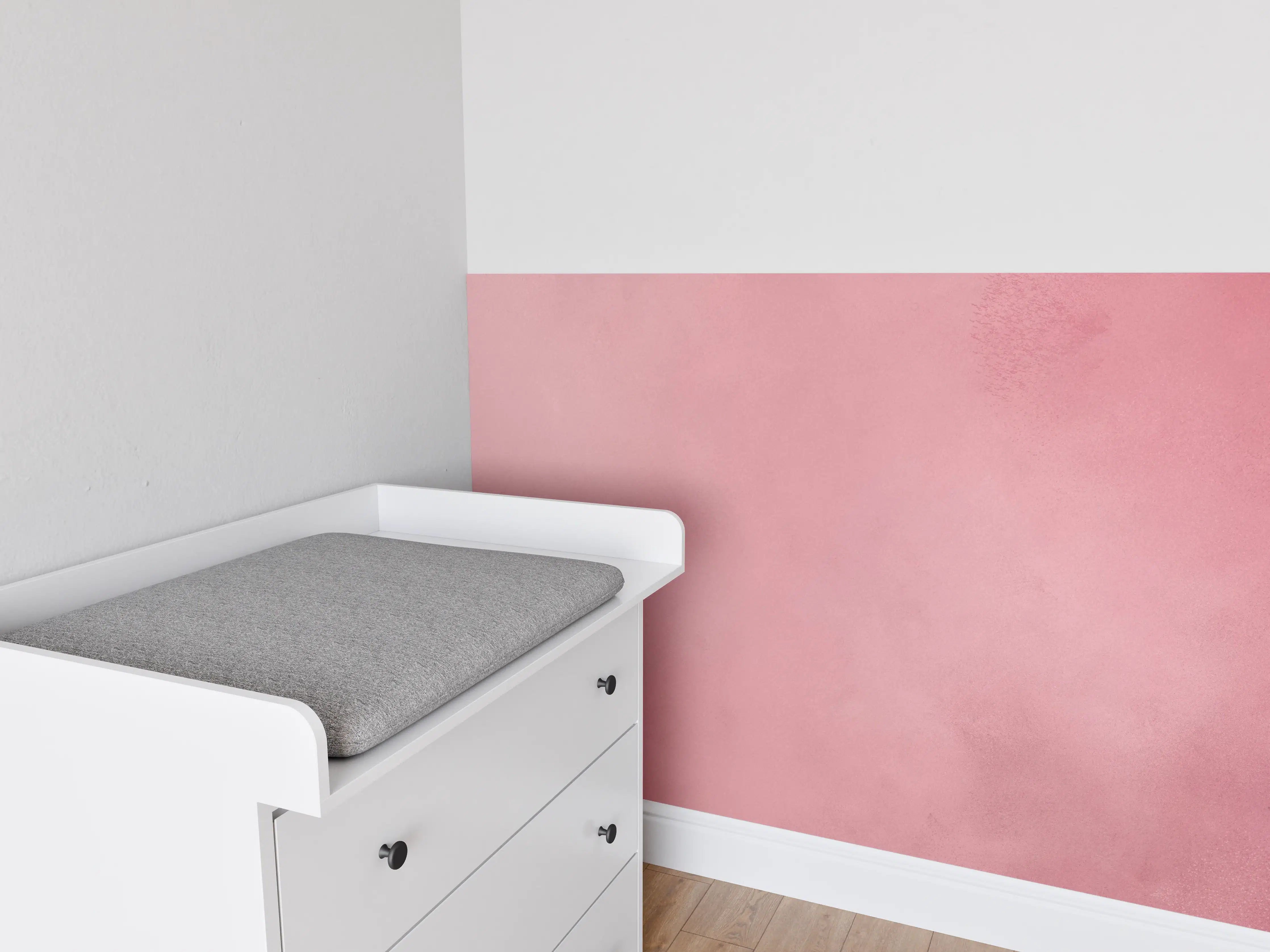 Babyzimmer Wandgestaltung - Weiche Pink-Grau-Marmor-Textur
