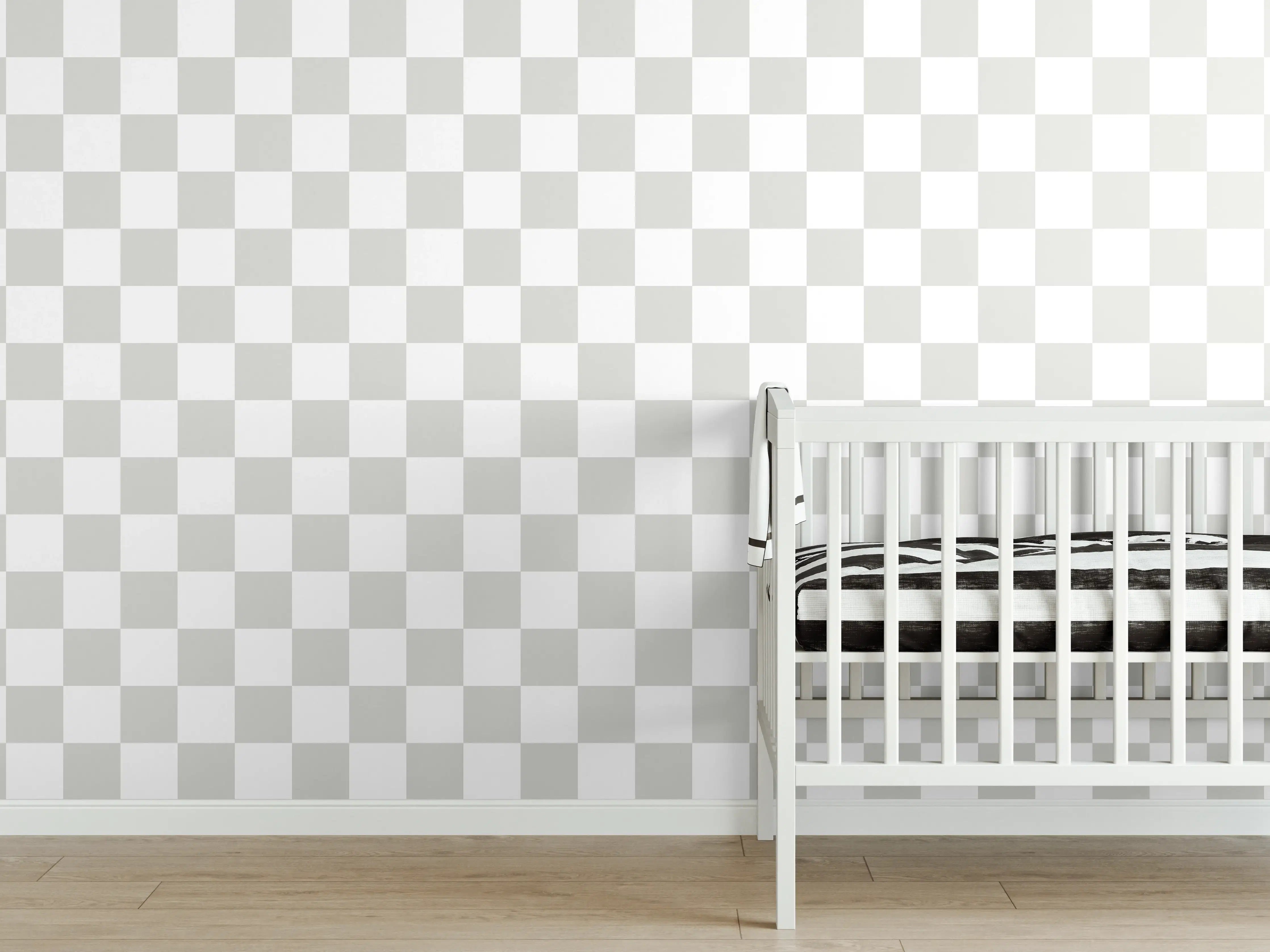 Babyzimmer Wandgestaltung - Weiß-Grau-Design mit Raffinesse