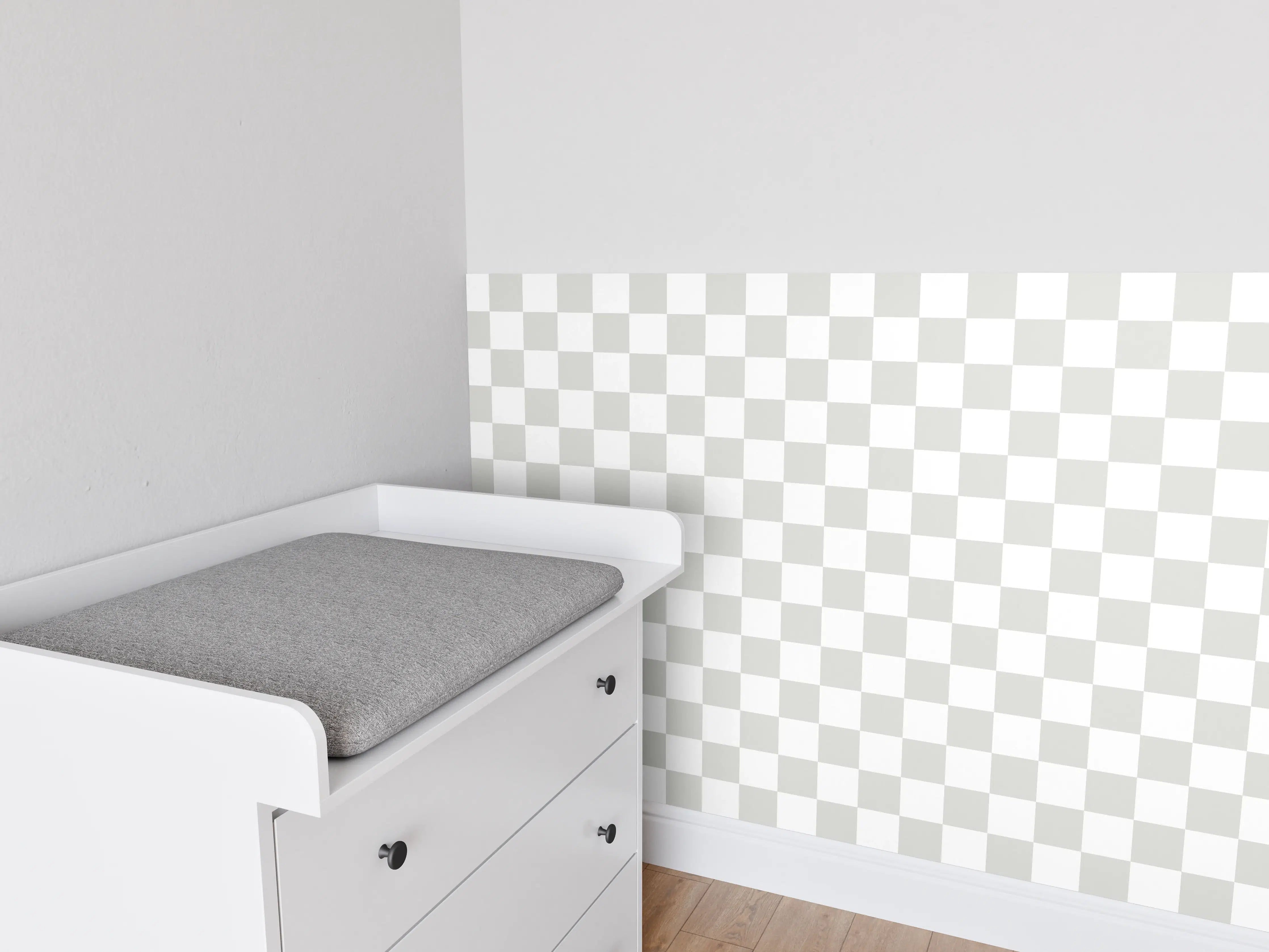 Babyzimmer Wandgestaltung - Weiß-Grau-Design mit Raffinesse