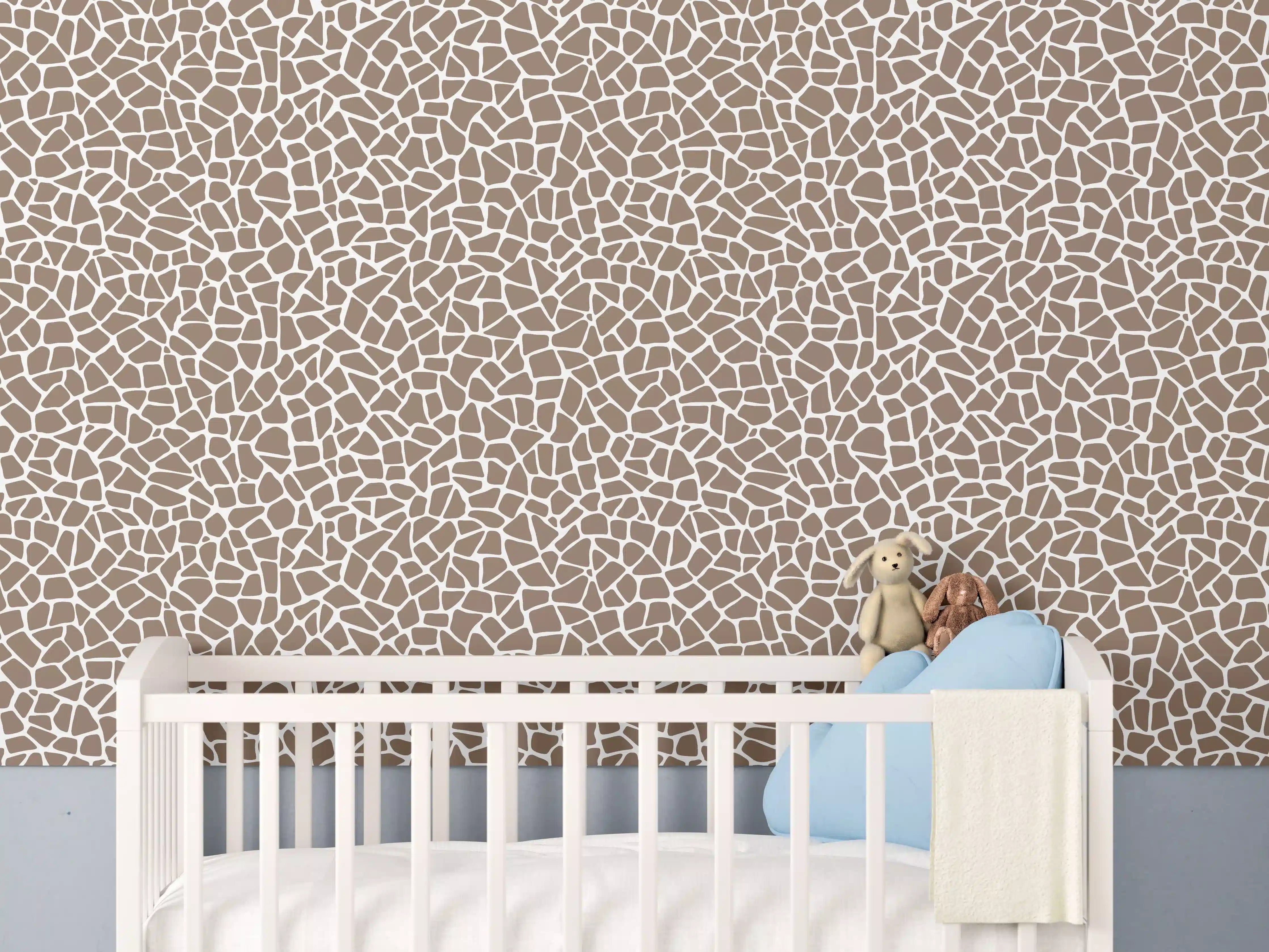 Babyzimmer Wandgestaltung - Weiß-Grau-Marmor mit feinen Nuancen und Textur