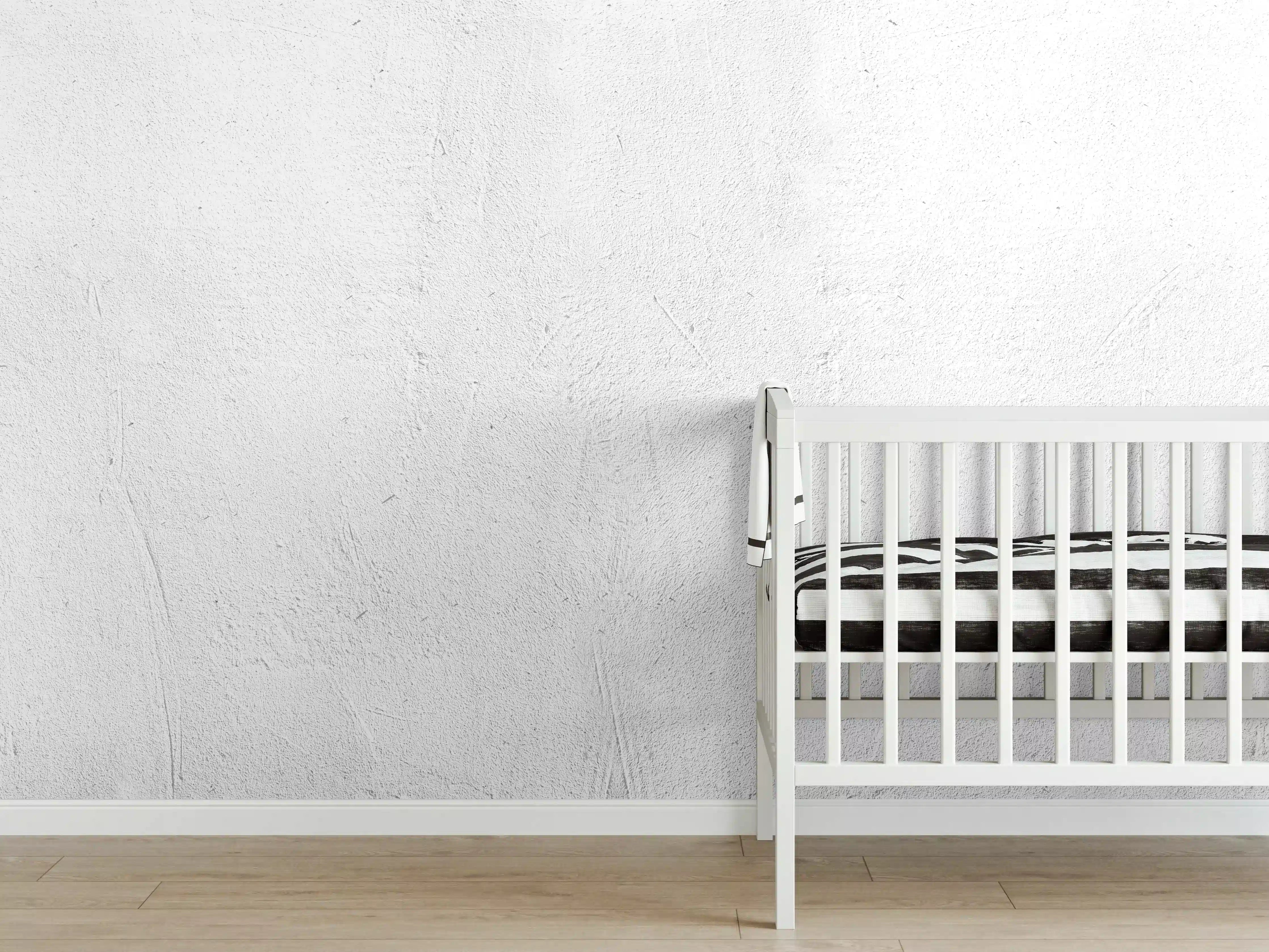 Babyzimmer Wandgestaltung - Weiß beige Betonwand