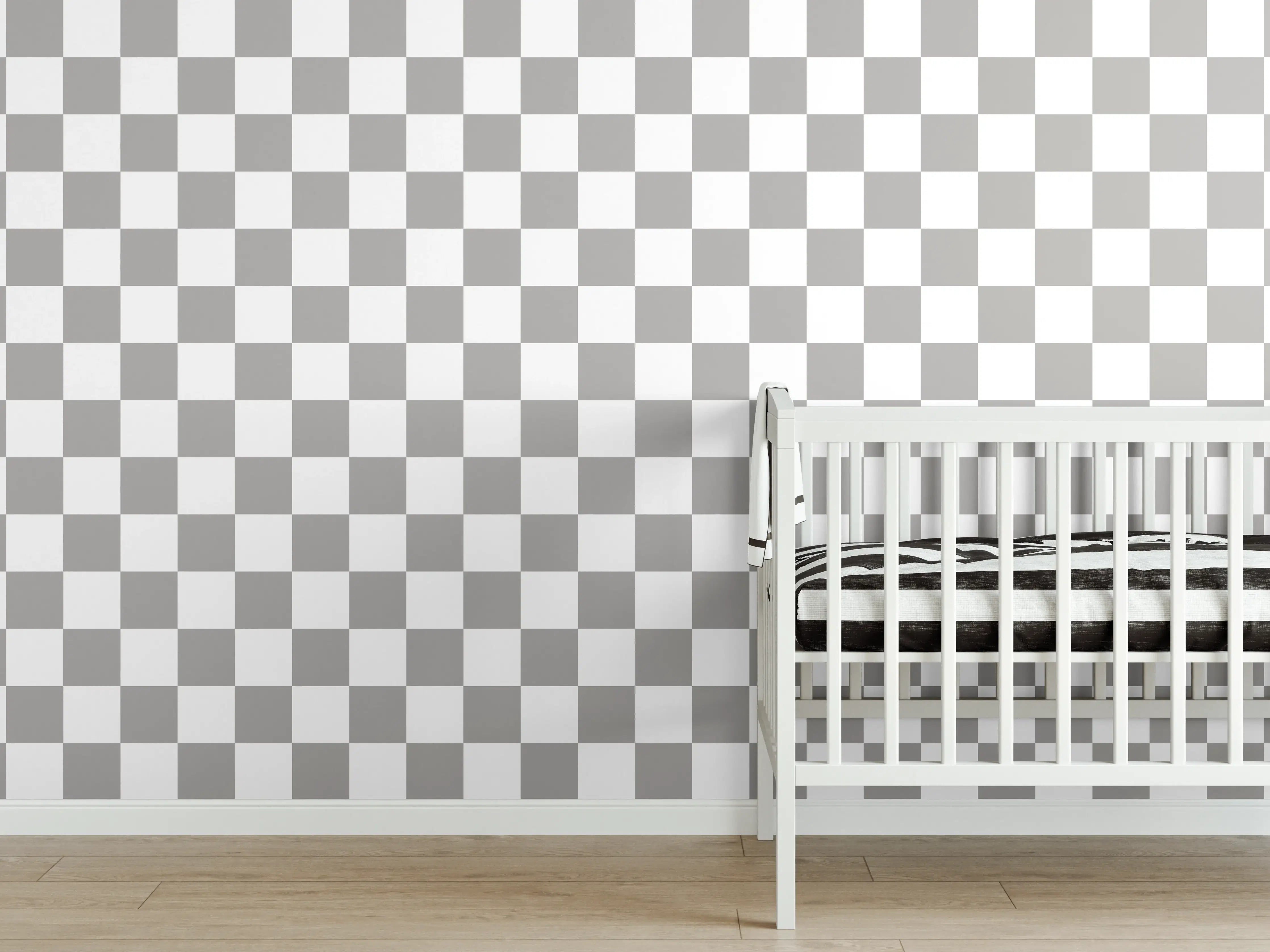 Babyzimmer Wandgestaltung - Weiße Betonwand mit zarten Graunuancen und Struktur