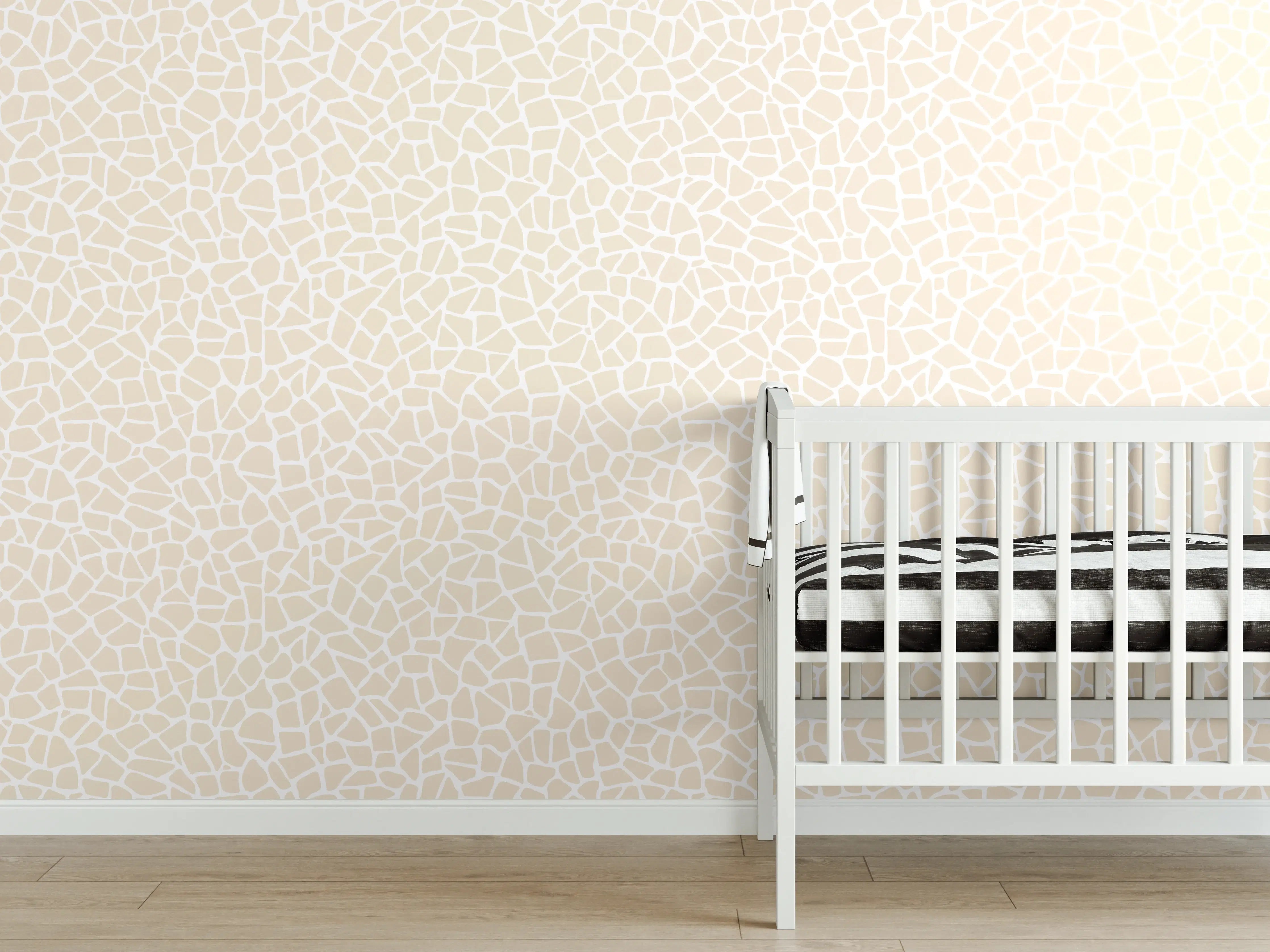 Babyzimmer Wandgestaltung - Weiße Crematone Fliesen
