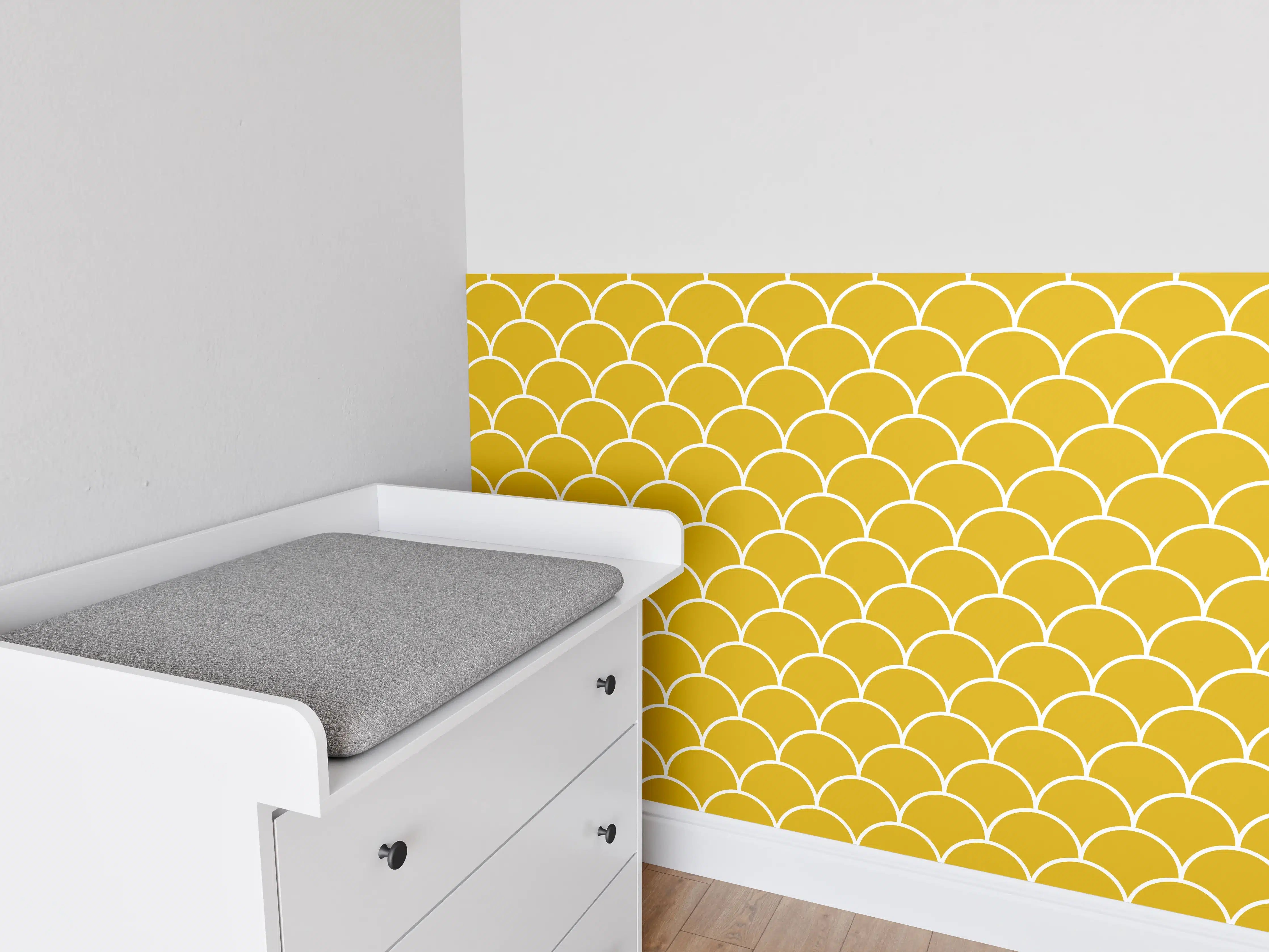 Babyzimmer Wandgestaltung - Weiße Granit-Oberfläche