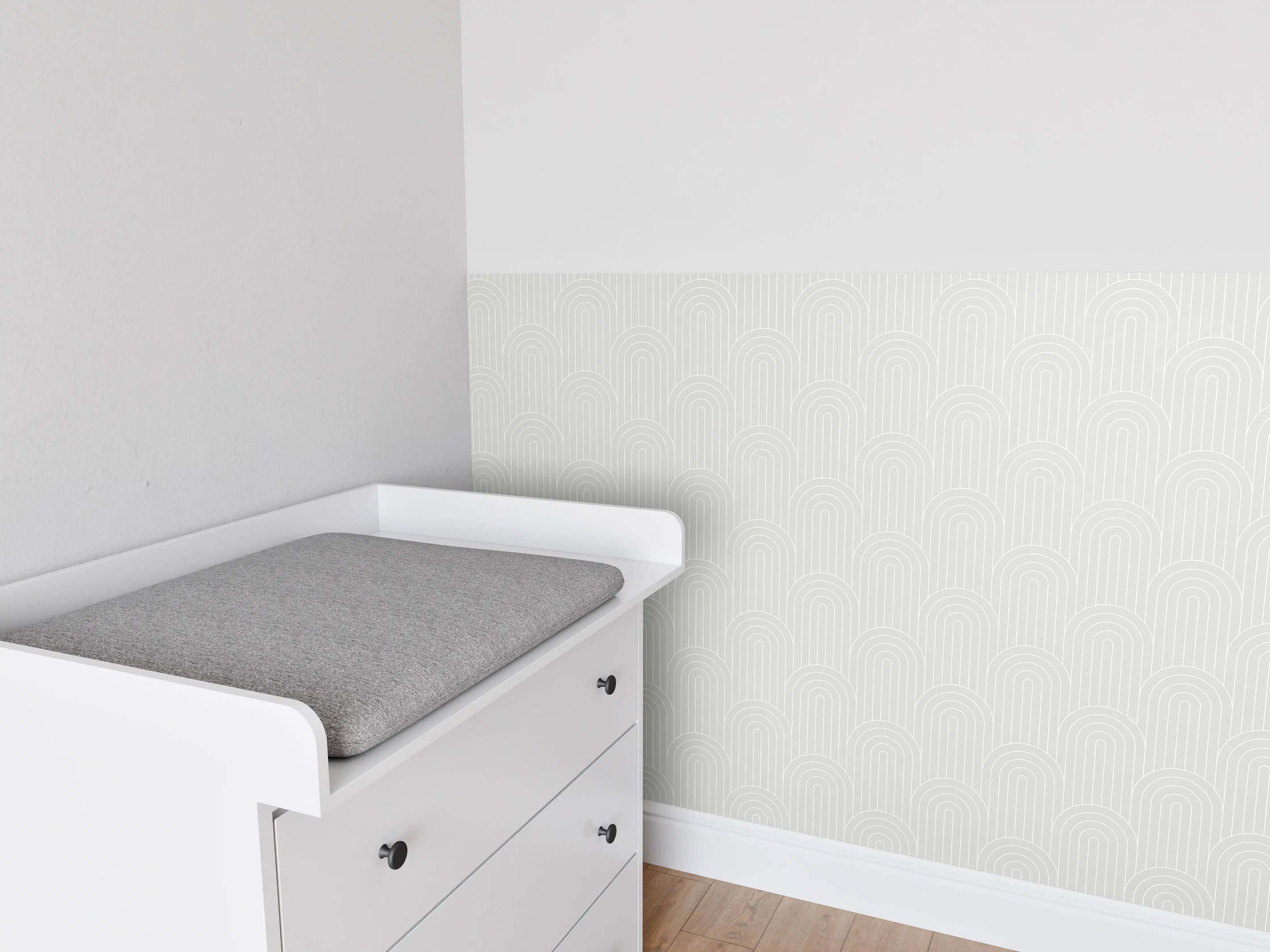Babyzimmer Wandgestaltung - Weiße Grautöne: Elegante Raumgestaltung