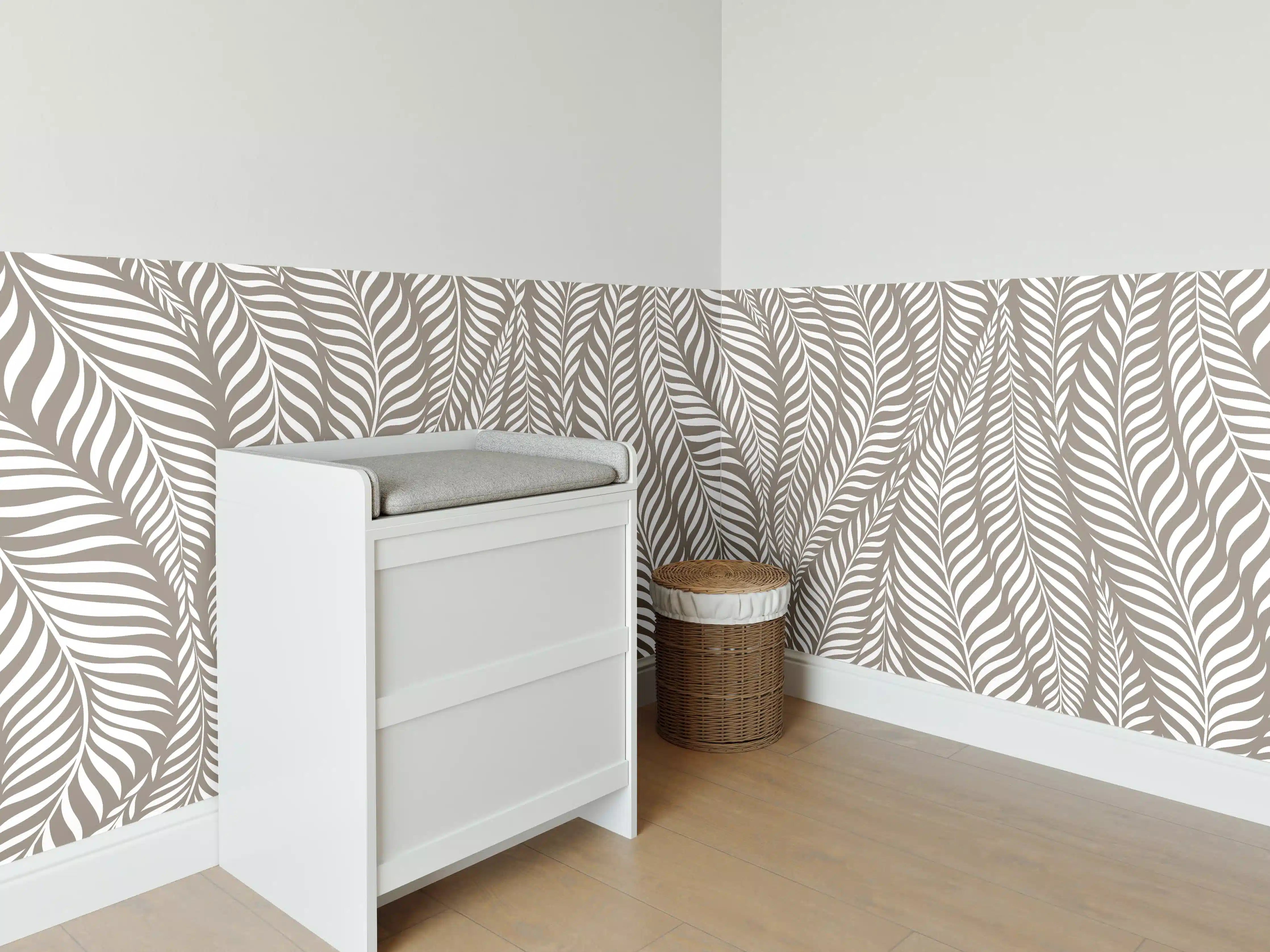Babyzimmer Wandgestaltung - Weiße Grautöne, elegante Wandgestaltung