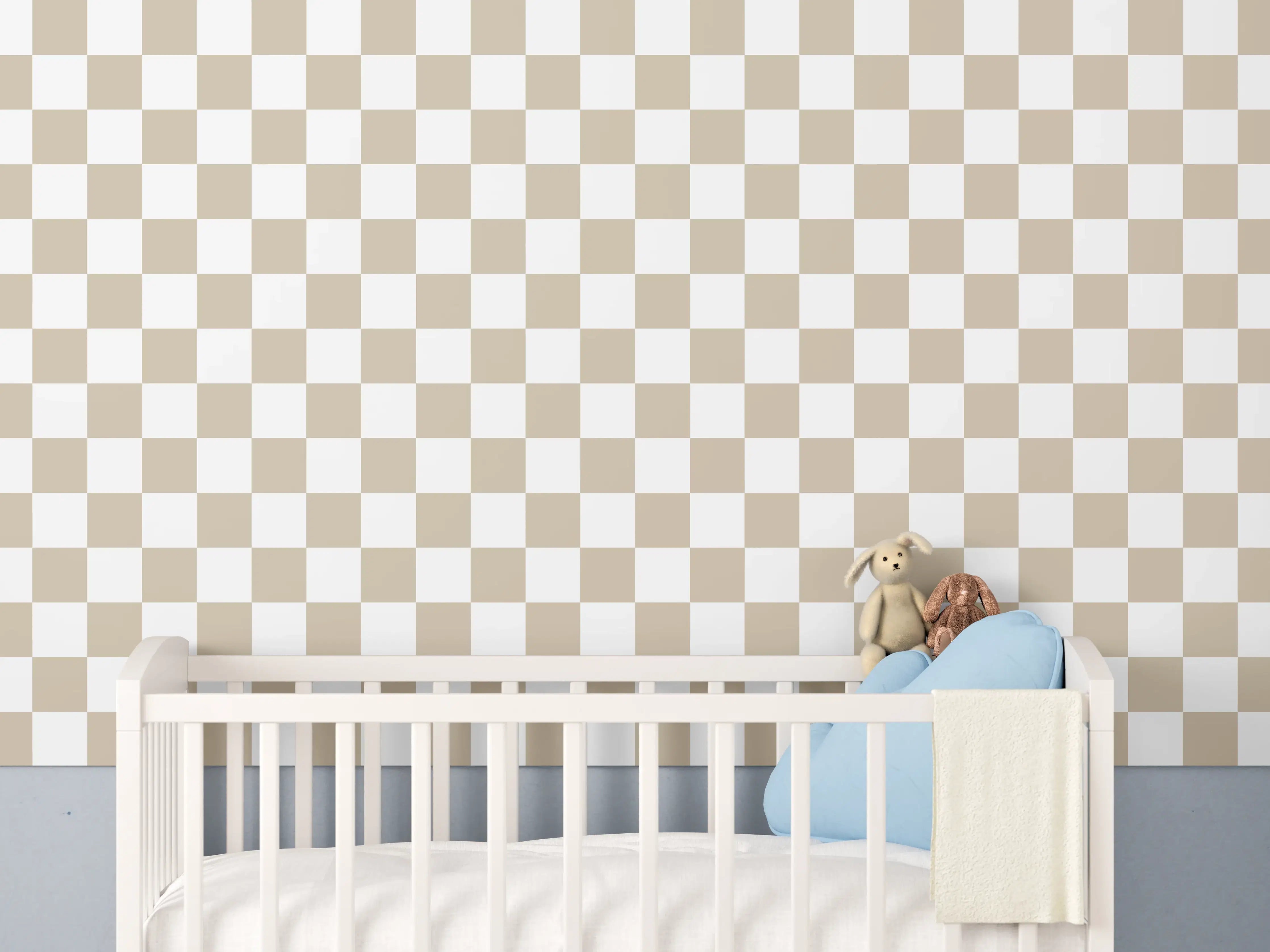 Babyzimmer Wandgestaltung - Weiße Marmortextur mit subtilen Graunuancen