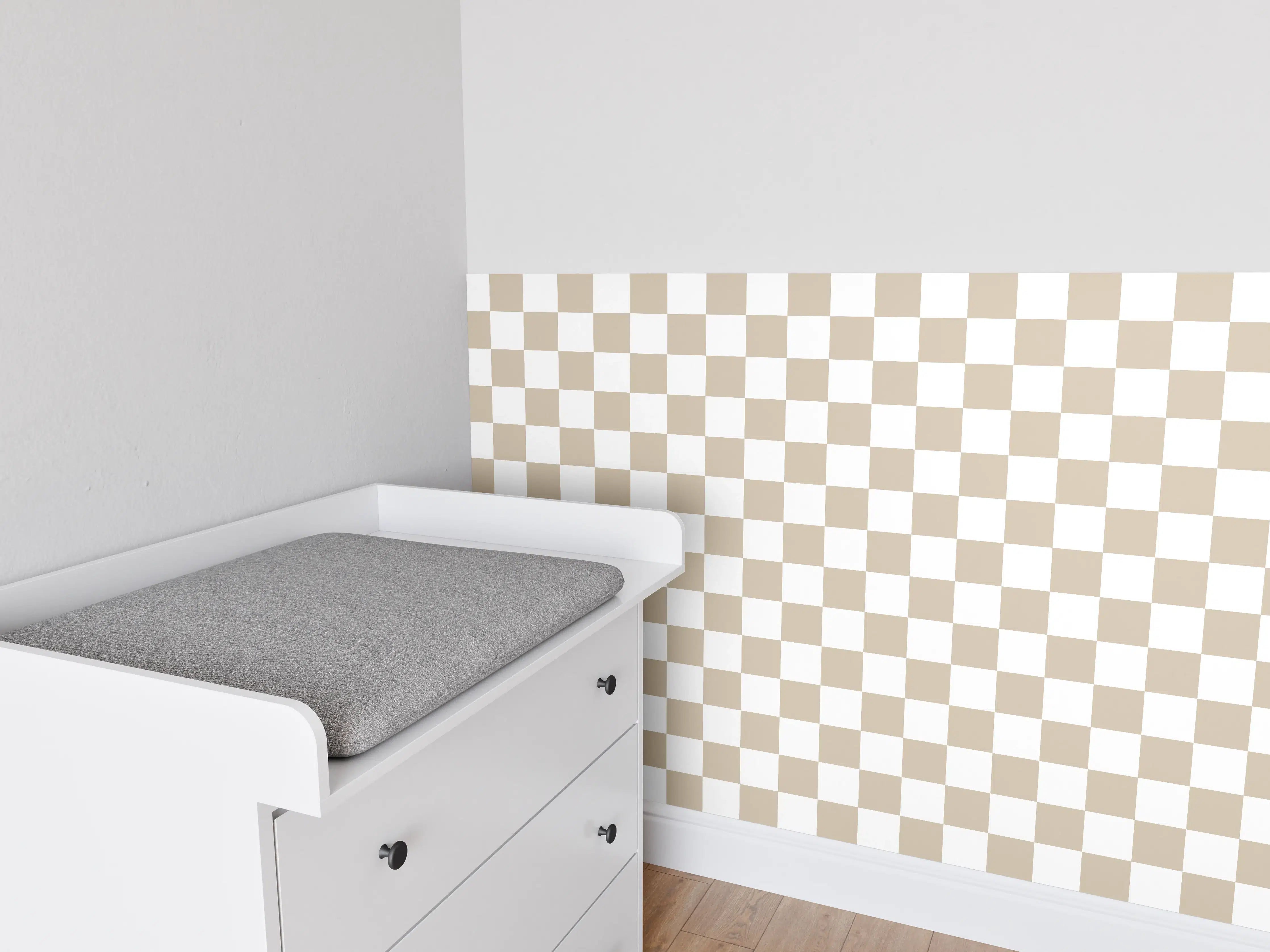 Babyzimmer Wandgestaltung - Weiße Marmortextur mit subtilen Graunuancen