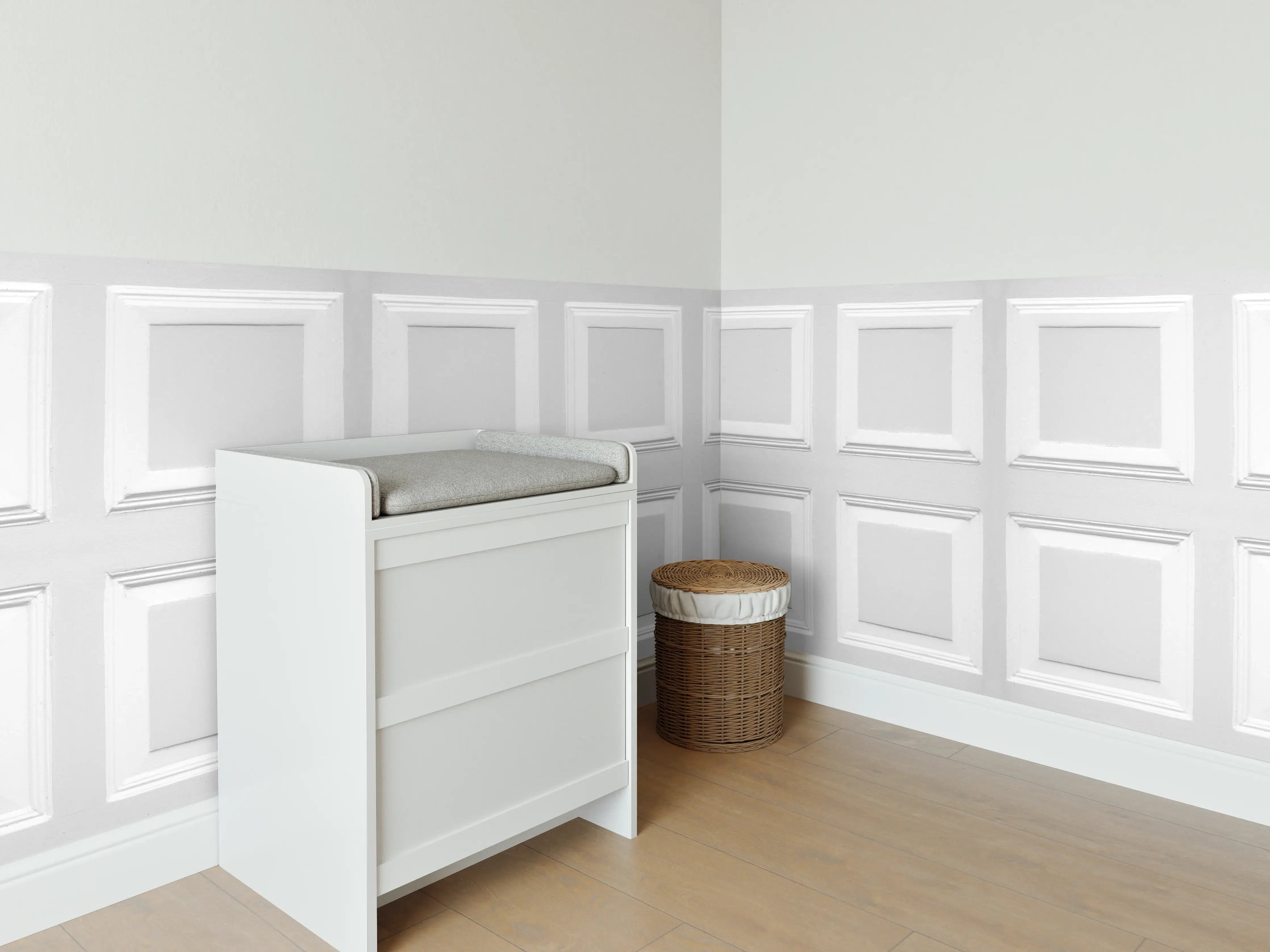 Babyzimmer Wandgestaltung - Weiße Quadratische Tür Textur