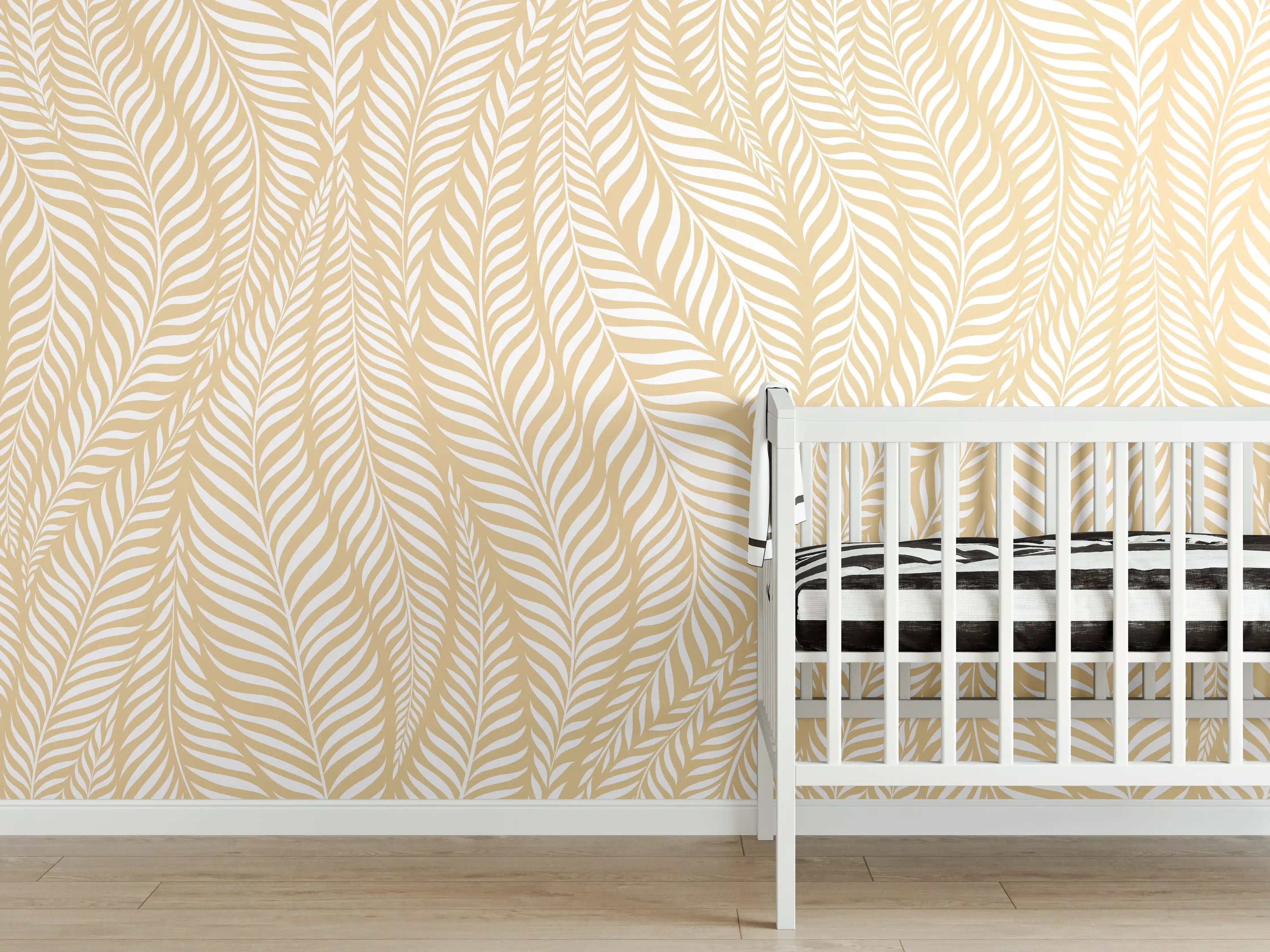 Babyzimmer Wandgestaltung - Weiße Sandstrände mit goldener Sonne
