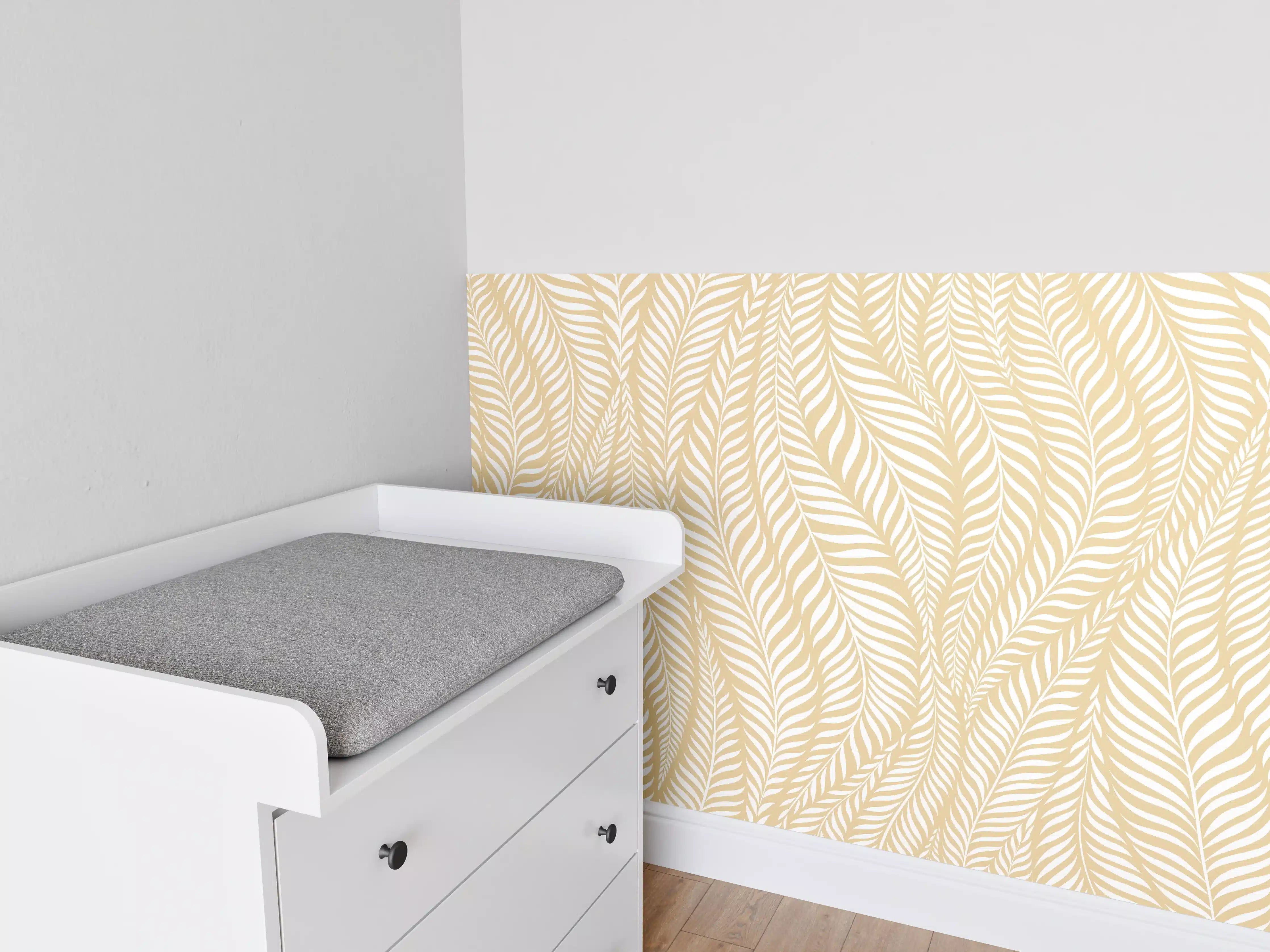 Babyzimmer Wandgestaltung - Weiße Sandstrände mit goldener Sonne