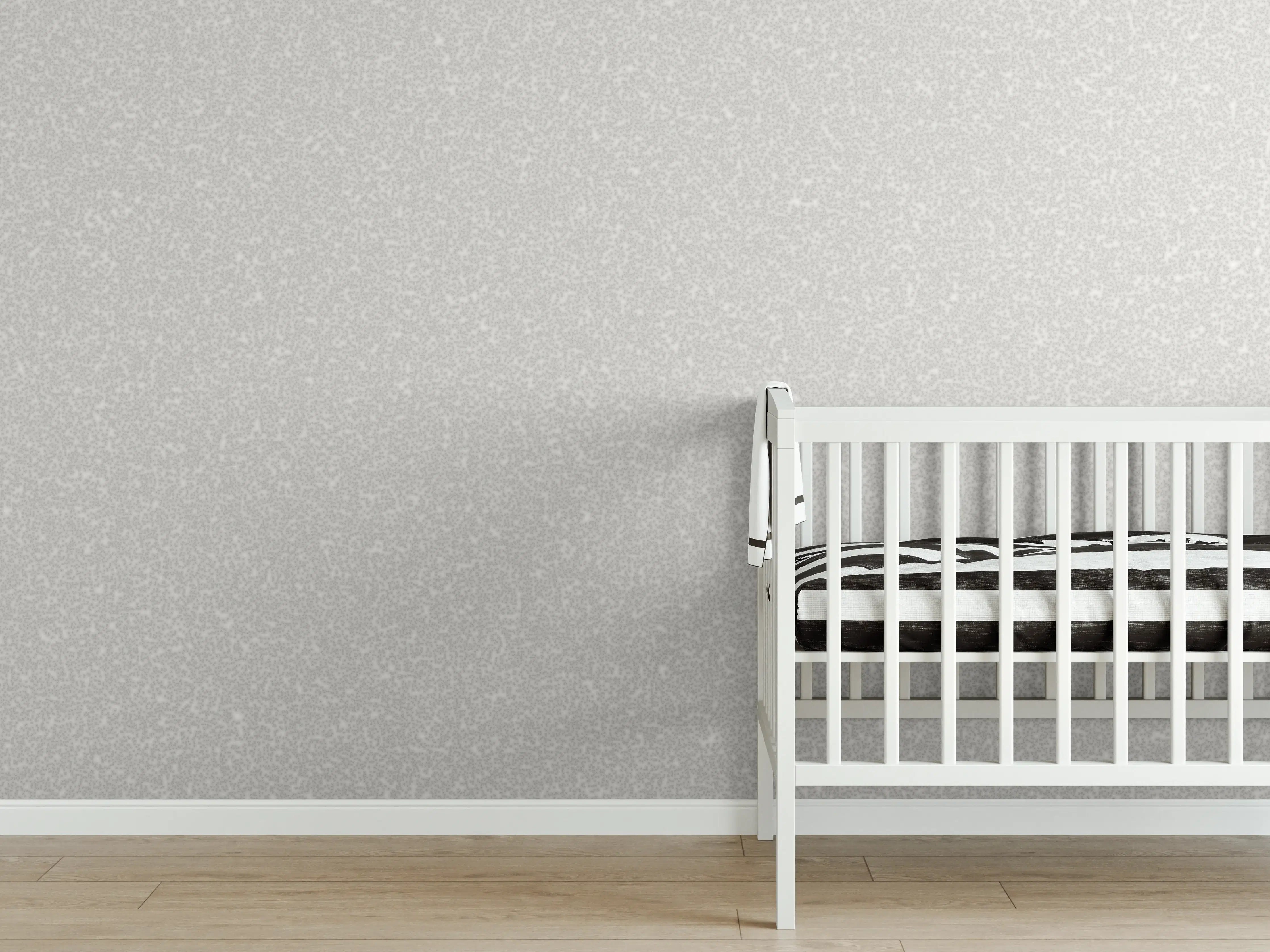Babyzimmer Wandgestaltung - Weiße Wandtextur - Schneewittchen