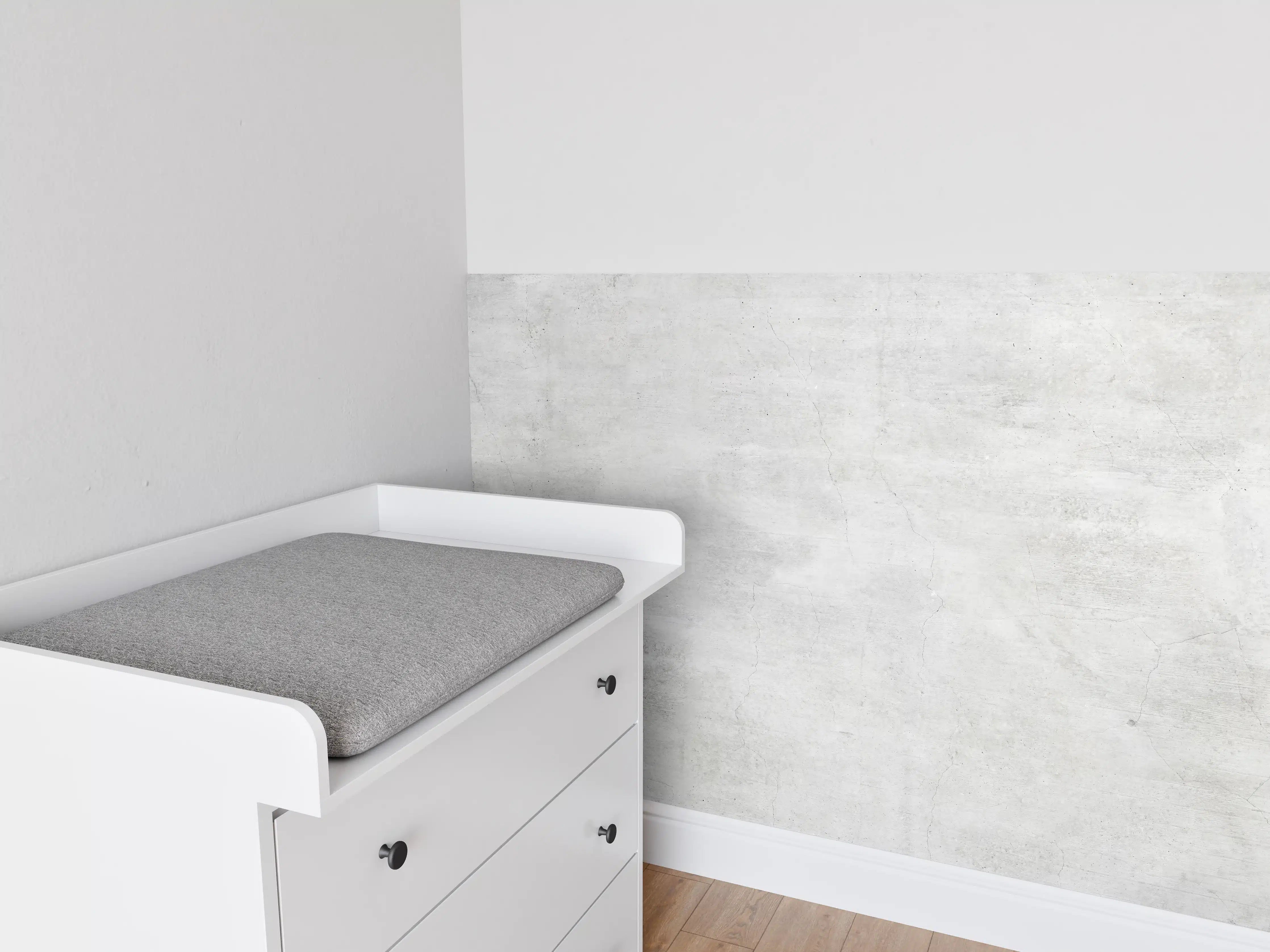 Babyzimmer Wandgestaltung - Weiße rissige Steinwand