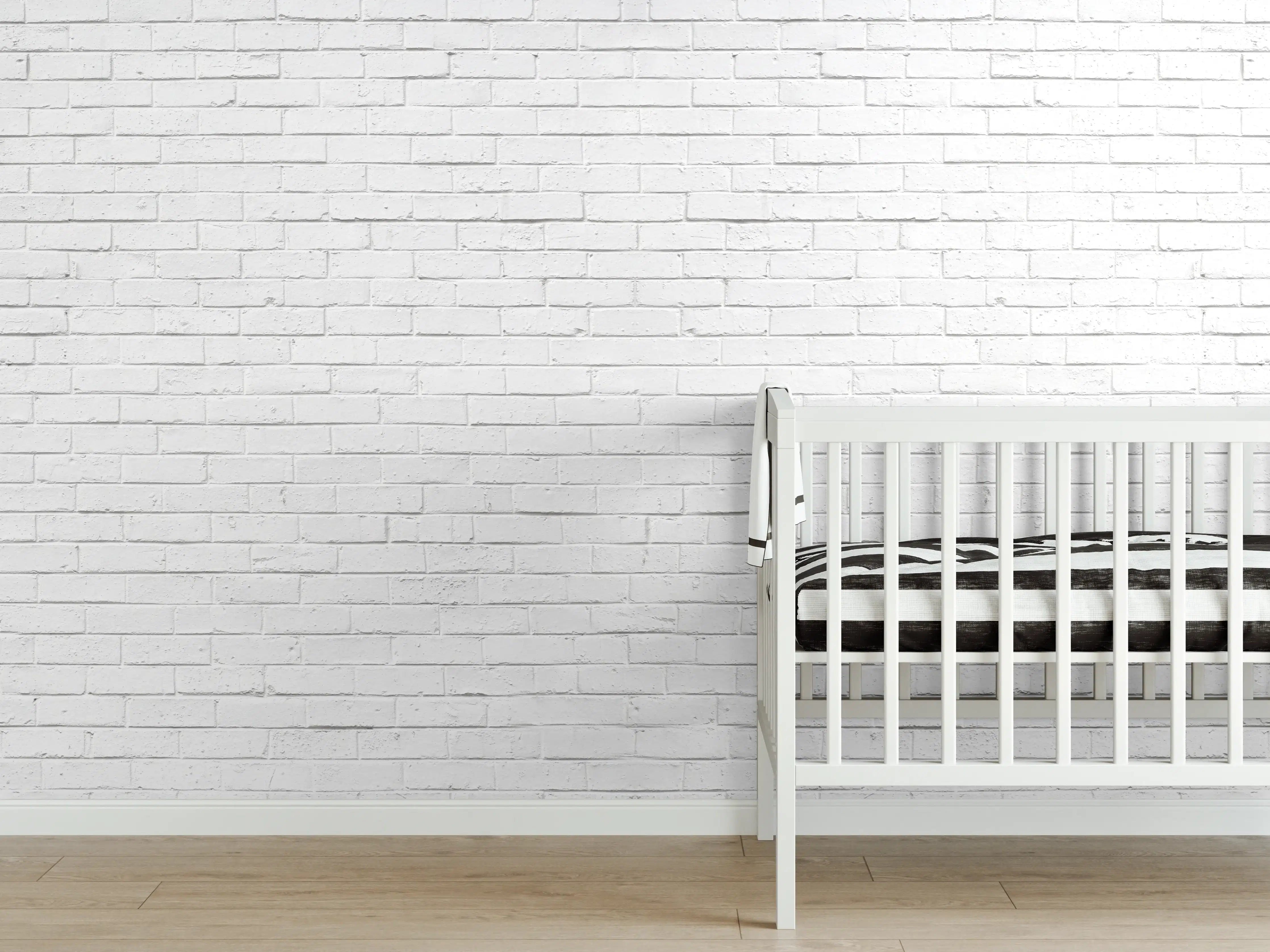 Babyzimmer Wandgestaltung - Weiße veraltete Backsteinmauer 