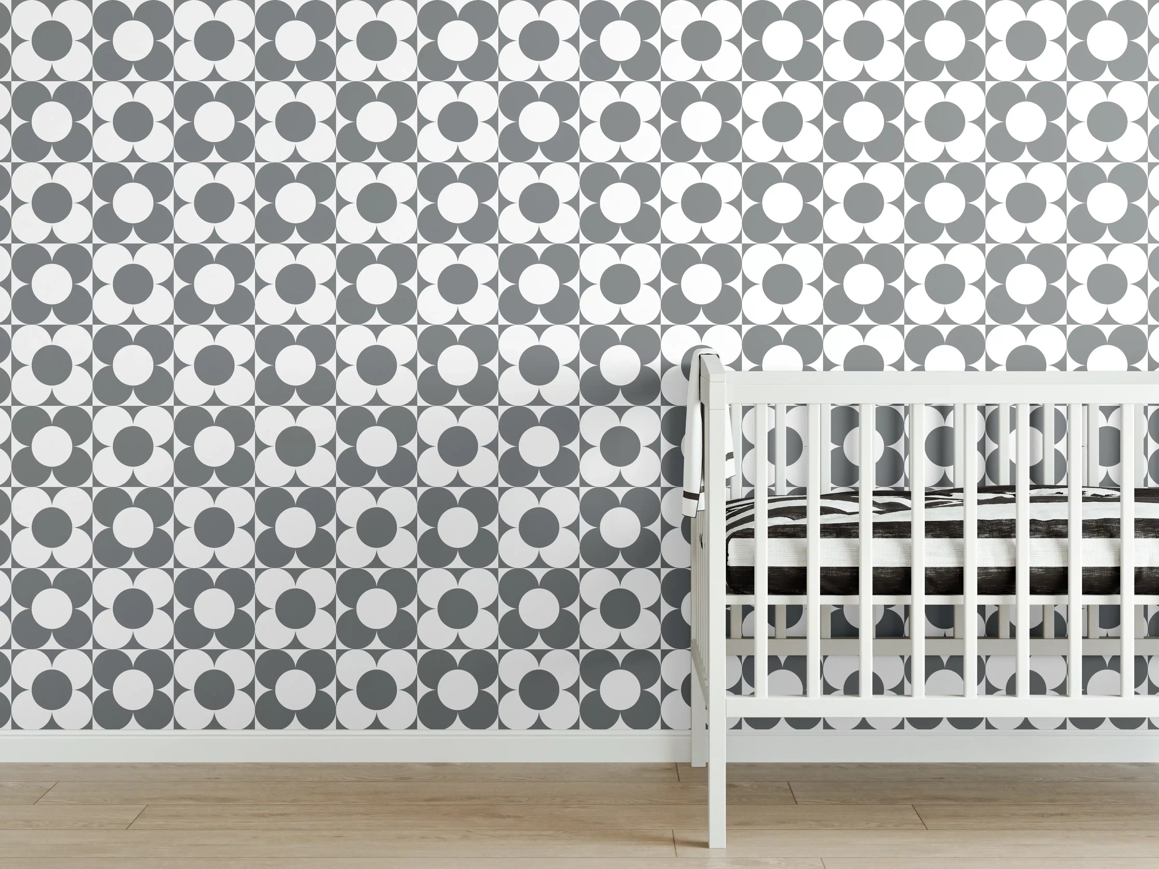 Babyzimmer Wandgestaltung - Weißer Marmor mit dezenten Graunuancen und Textur