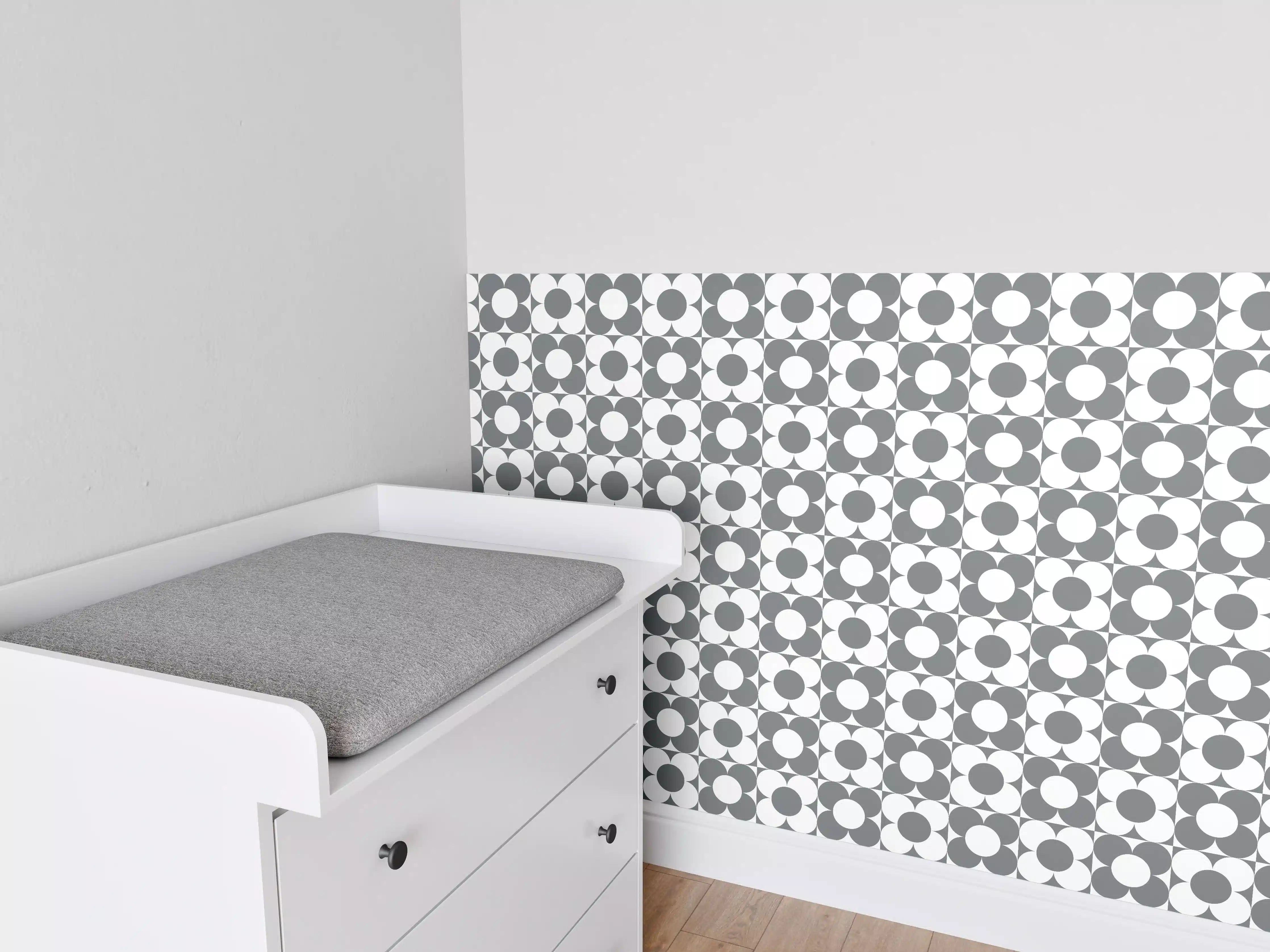 Babyzimmer Wandgestaltung - Weißer Marmor mit dezenten Graunuancen und Textur