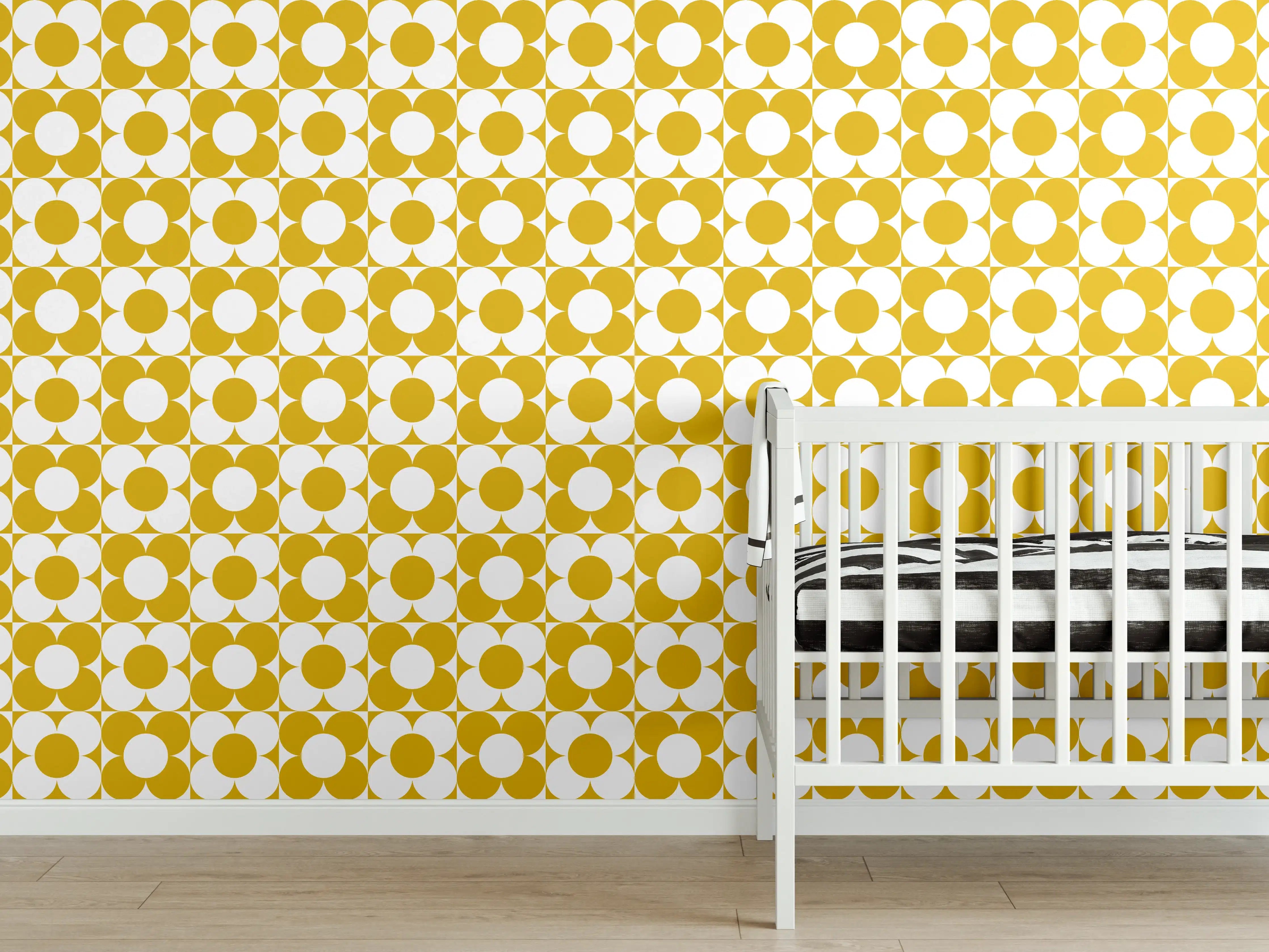 Babyzimmer Wandgestaltung - Weißer Marmor mit feinen Grau Nuancen und Textur
