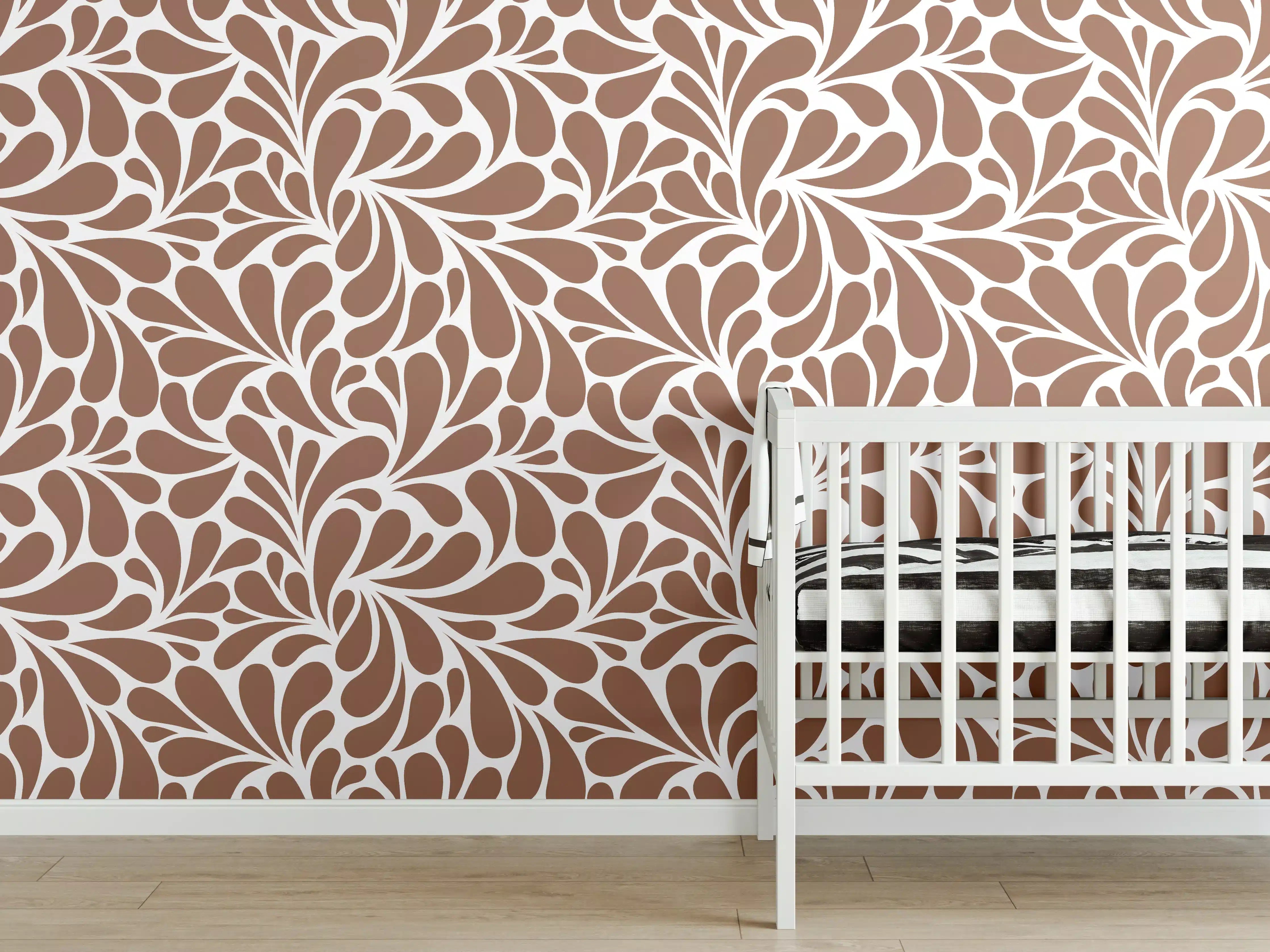 Babyzimmer Wandgestaltung - Weißer Marmor mit zarten Graunuancen und Textur